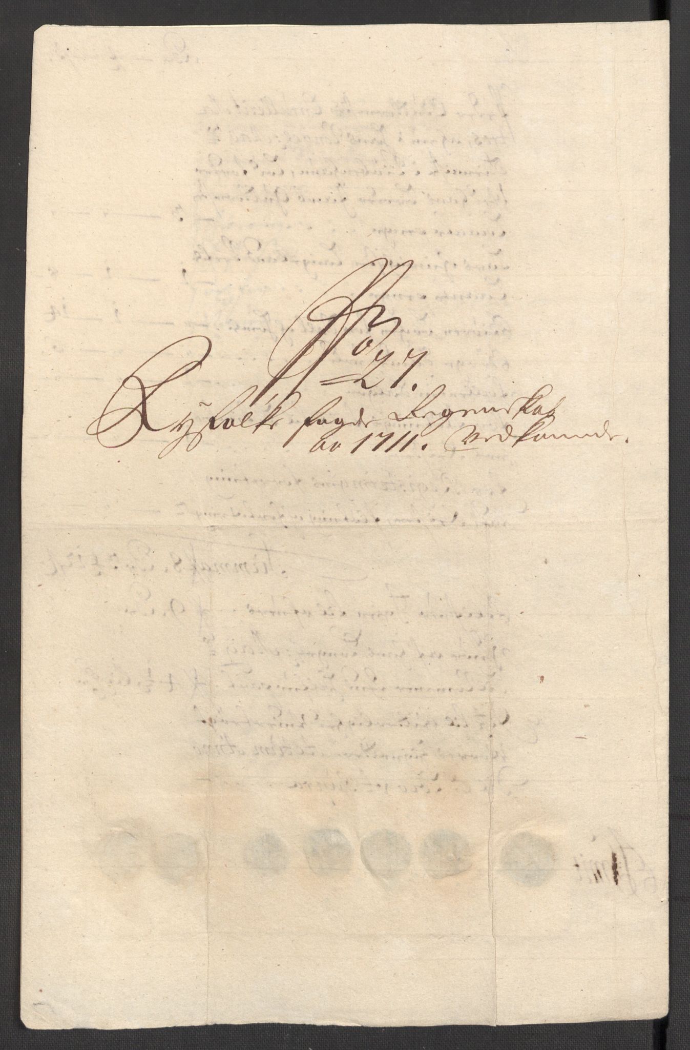 Rentekammeret inntil 1814, Reviderte regnskaper, Fogderegnskap, AV/RA-EA-4092/R47/L2864: Fogderegnskap Ryfylke, 1711, s. 69