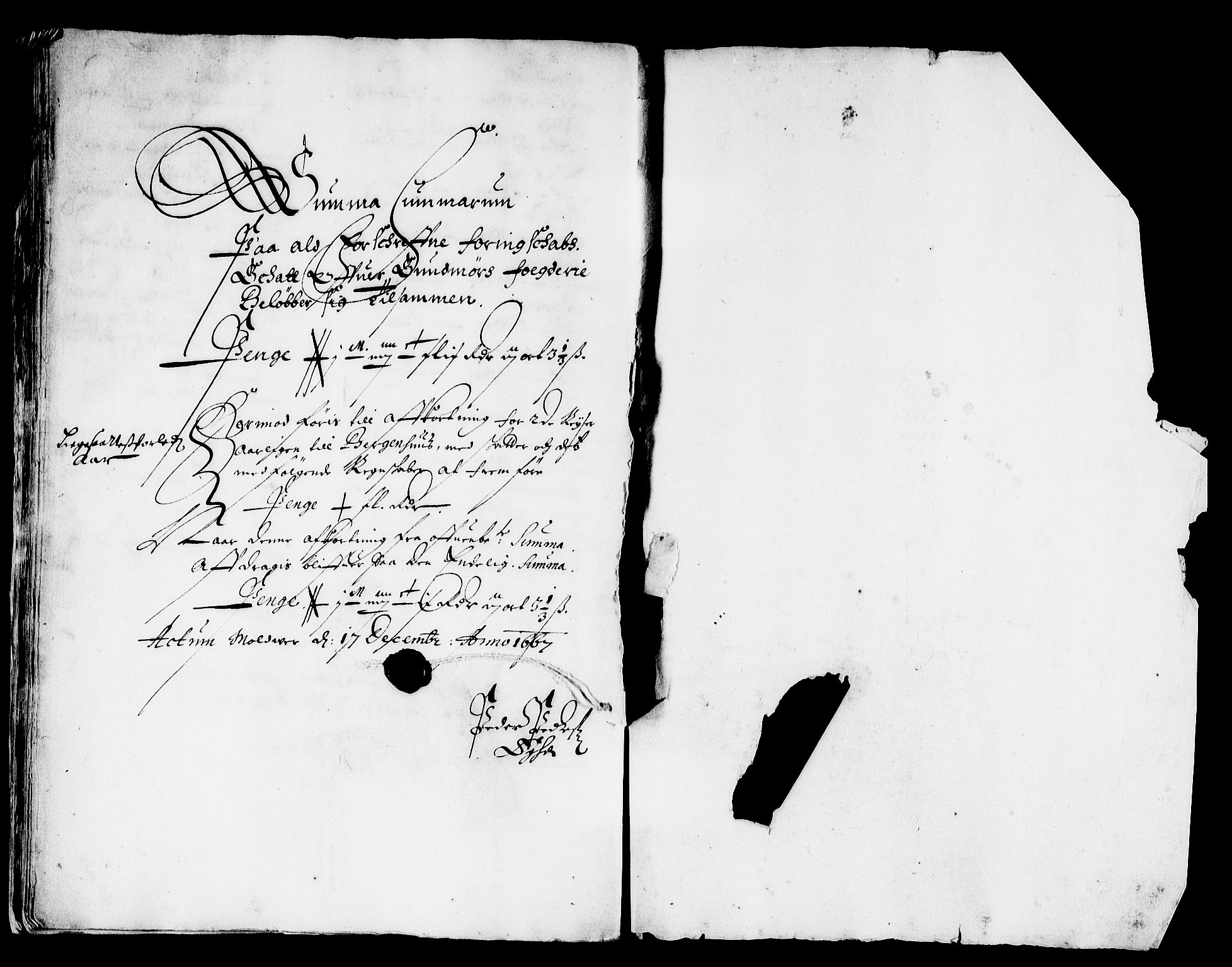 Rentekammeret inntil 1814, Reviderte regnskaper, Stiftamtstueregnskaper, Bergen stiftamt, AV/RA-EA-6043/R/Rc/L0026: Bergen stiftamt, 1667