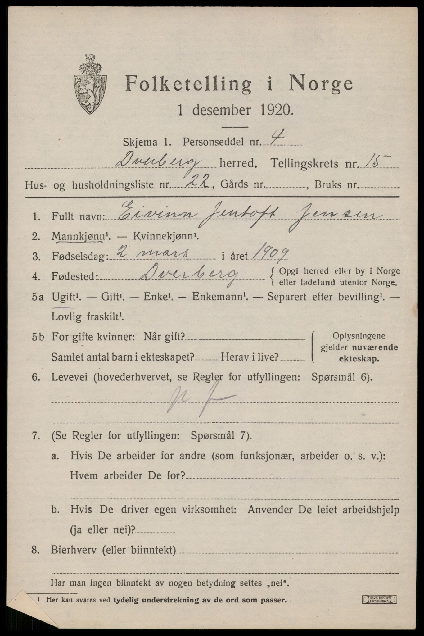 SAT, Folketelling 1920 for 1872 Dverberg herred, 1920, s. 11246