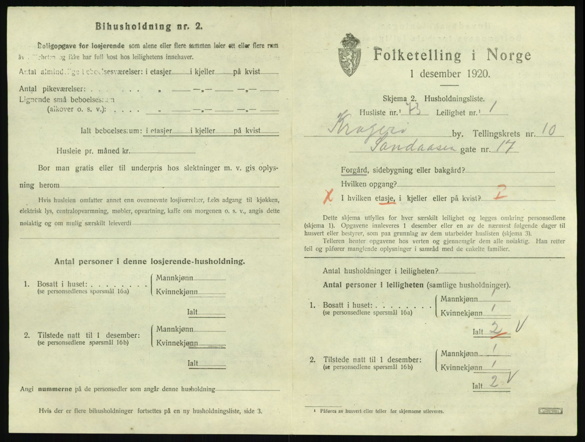 SAKO, Folketelling 1920 for 0801 Kragerø kjøpstad, 1920, s. 4375