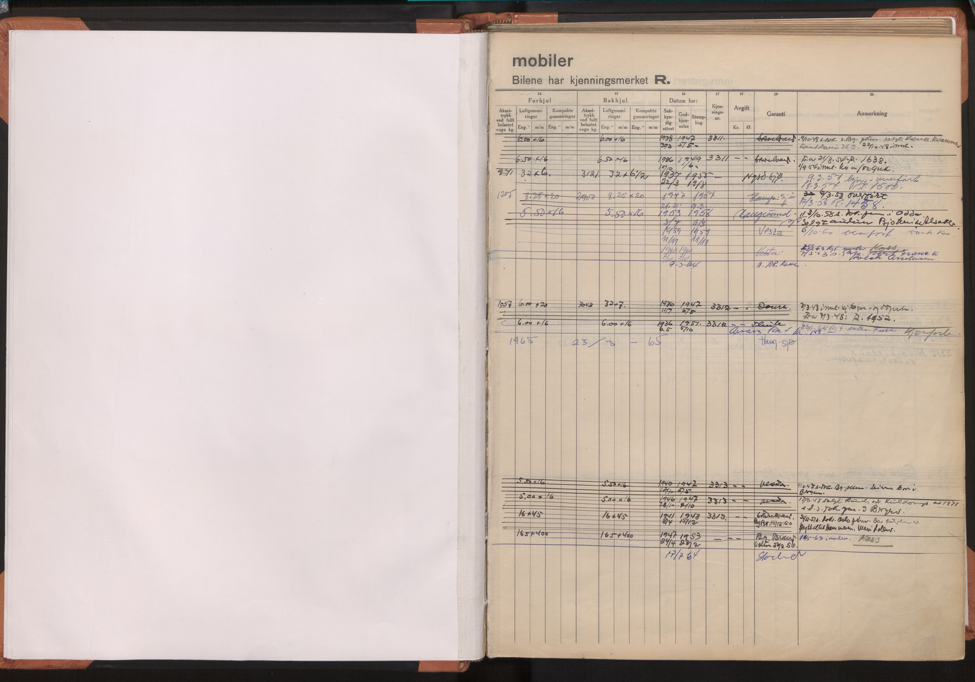 Statens vegvesen, Hordaland vegkontor, SAB/A-5201/2/O/Oa/L0009: Bil - R3314-3999, 1915-1970, s. 1