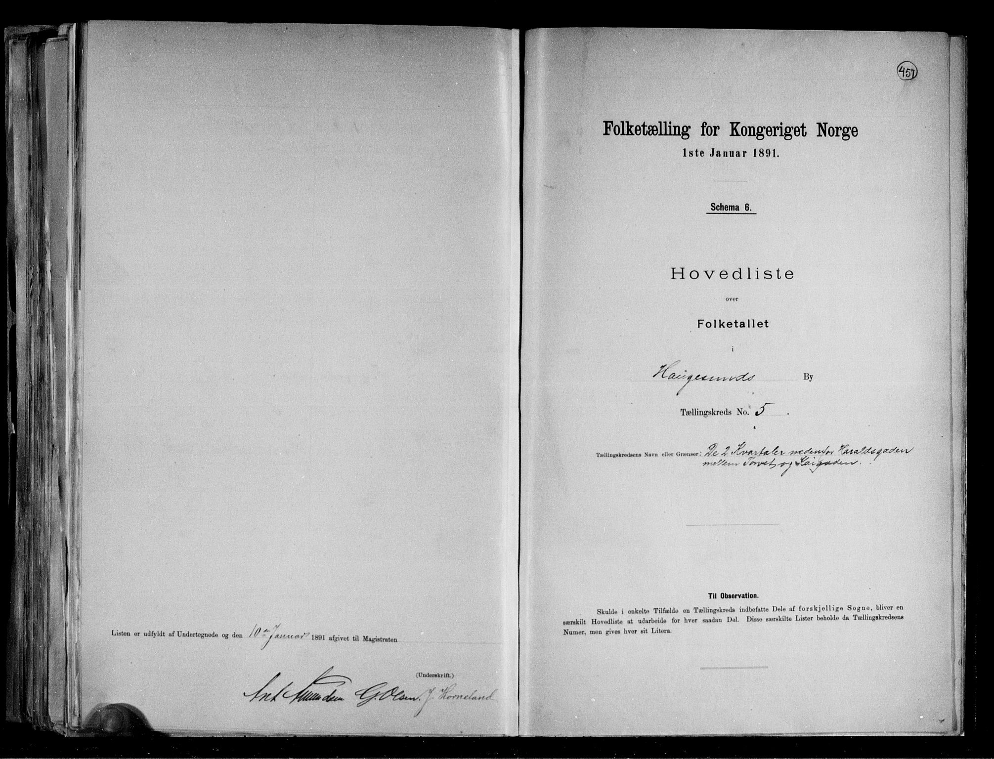 RA, Folketelling 1891 for 1106 Haugesund kjøpstad, 1891, s. 13