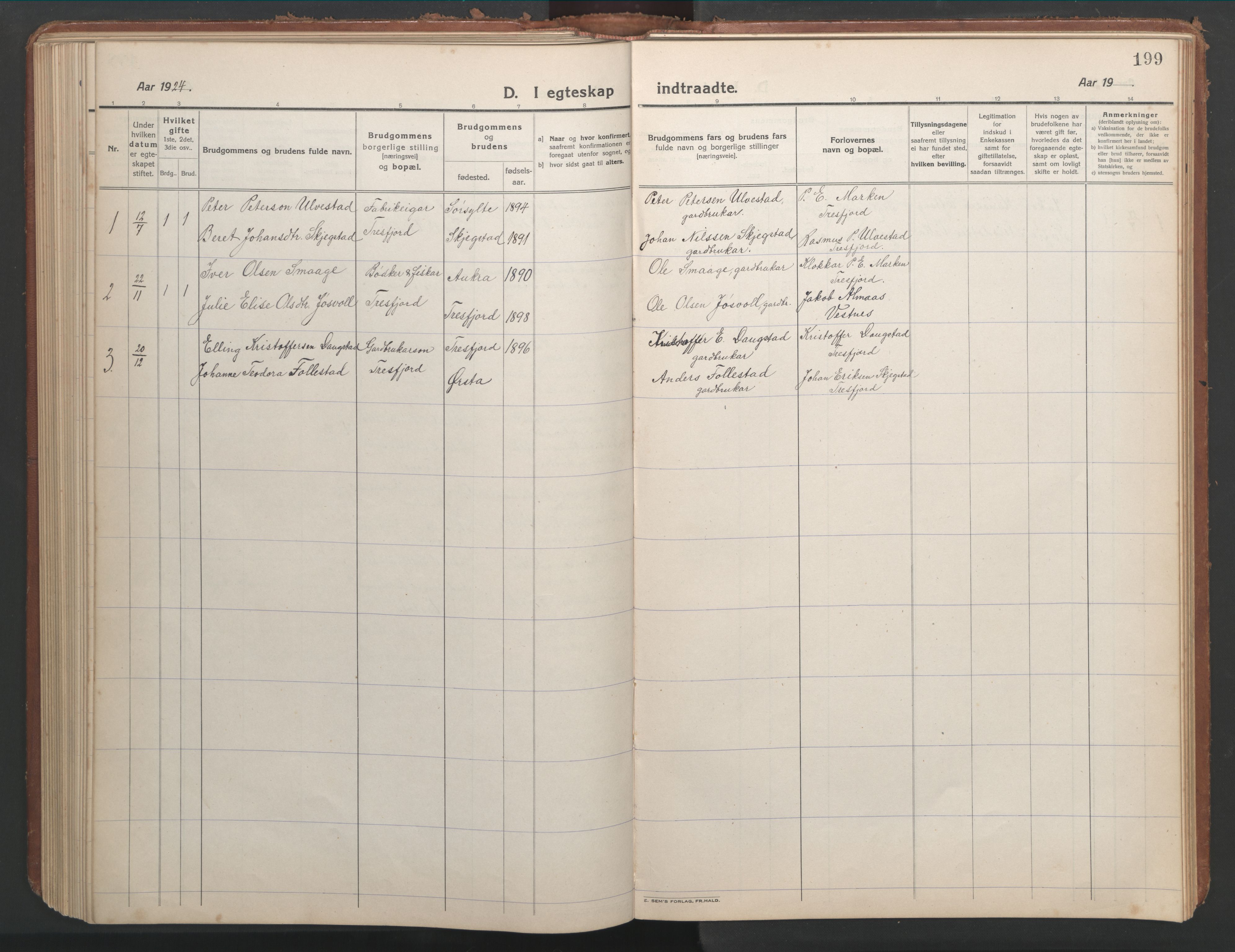 Ministerialprotokoller, klokkerbøker og fødselsregistre - Møre og Romsdal, AV/SAT-A-1454/541/L0548: Klokkerbok nr. 541C03, 1921-1960, s. 199