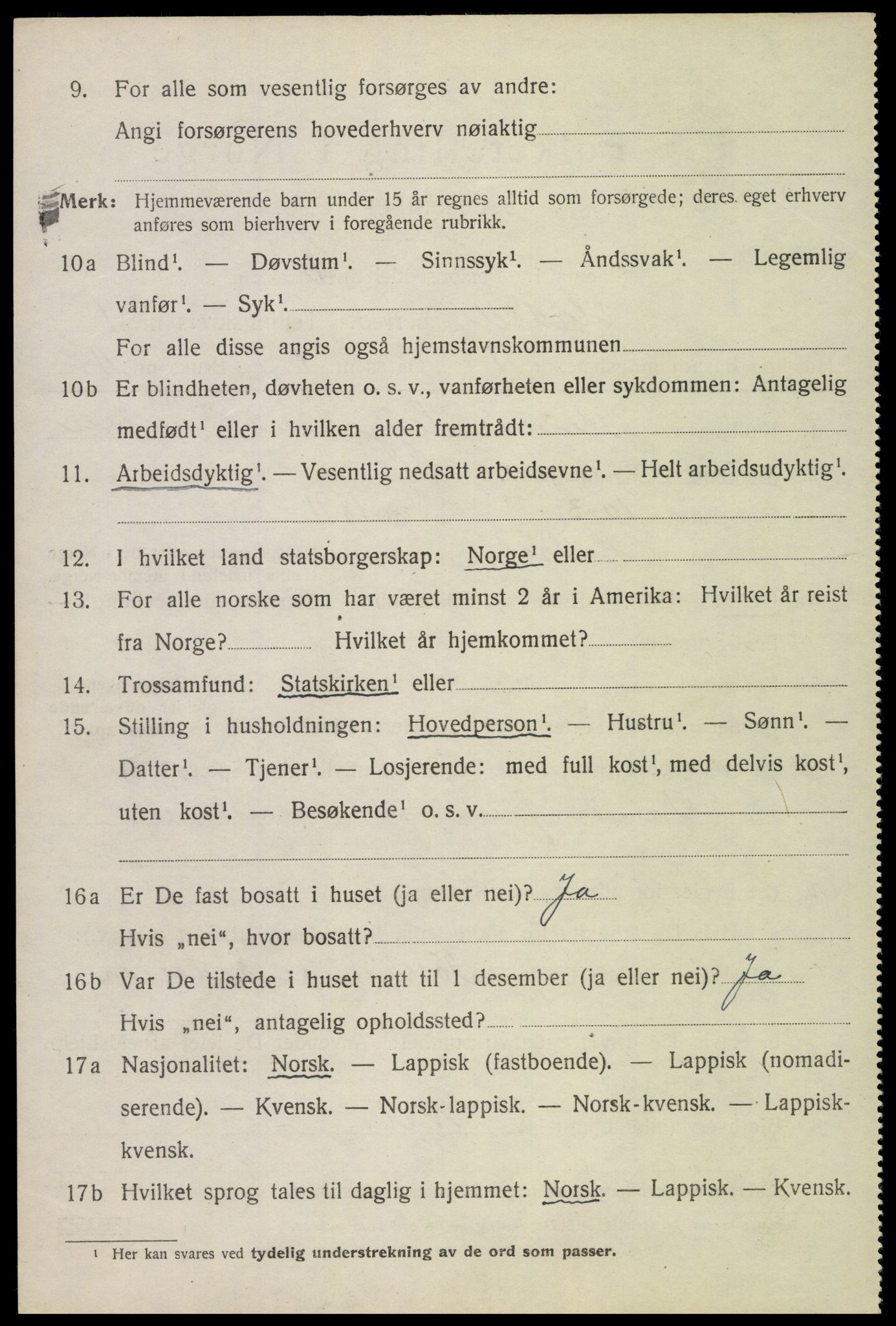 SAT, Folketelling 1920 for 1866 Hadsel herred, 1920, s. 3399