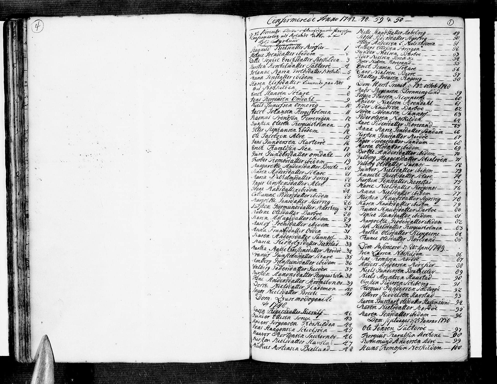 Tromøy sokneprestkontor, SAK/1111-0041/F/Fa/L0001: Ministerialbok nr. A 1, 1747-1793, s. 0-1