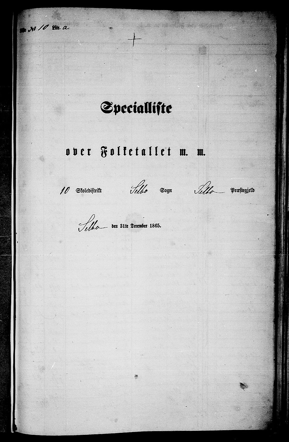 RA, Folketelling 1865 for 1664P Selbu prestegjeld, 1865, s. 178