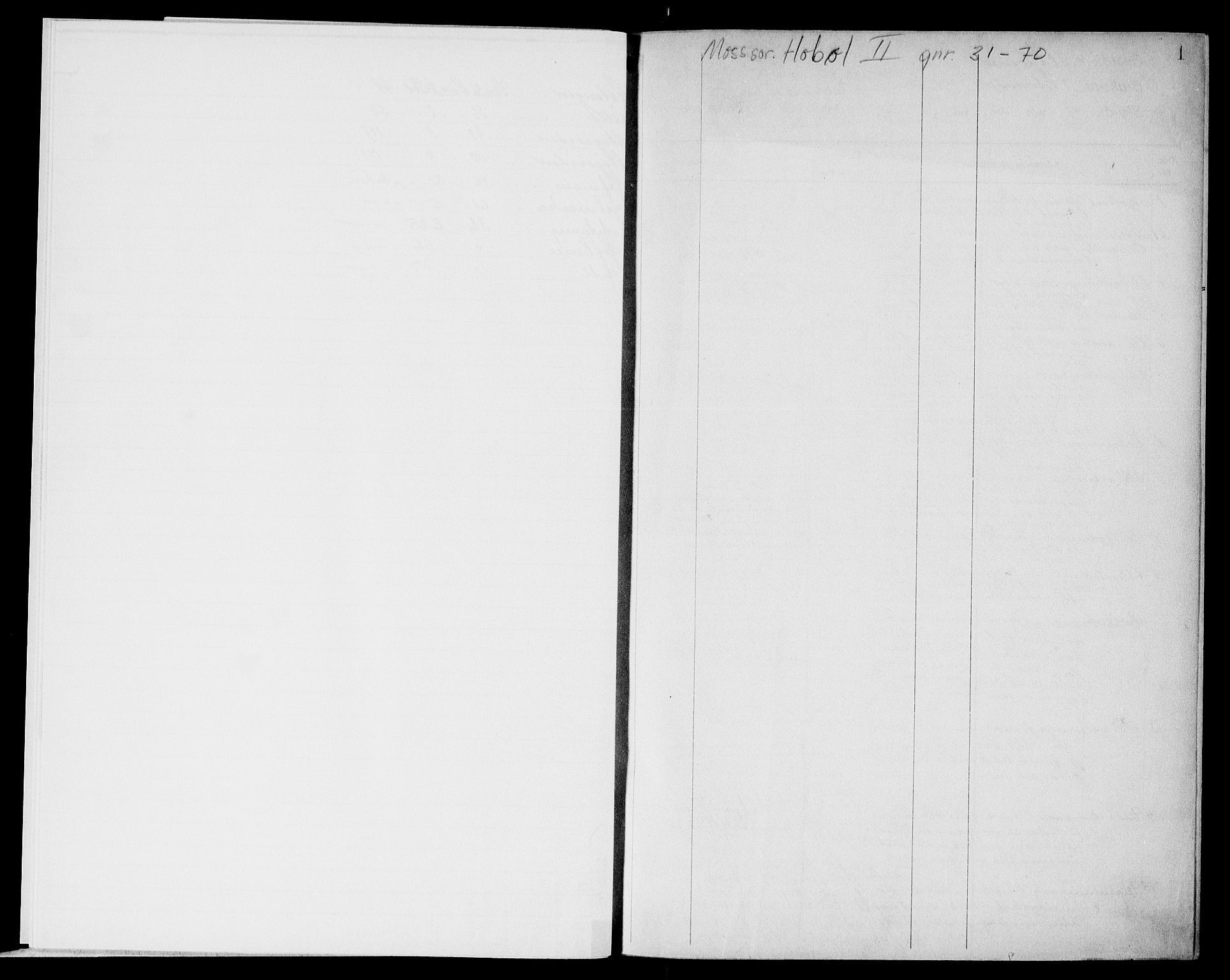 Moss sorenskriveri, SAO/A-10168: Panteregister nr. X 2, 1733-1961, s. 1