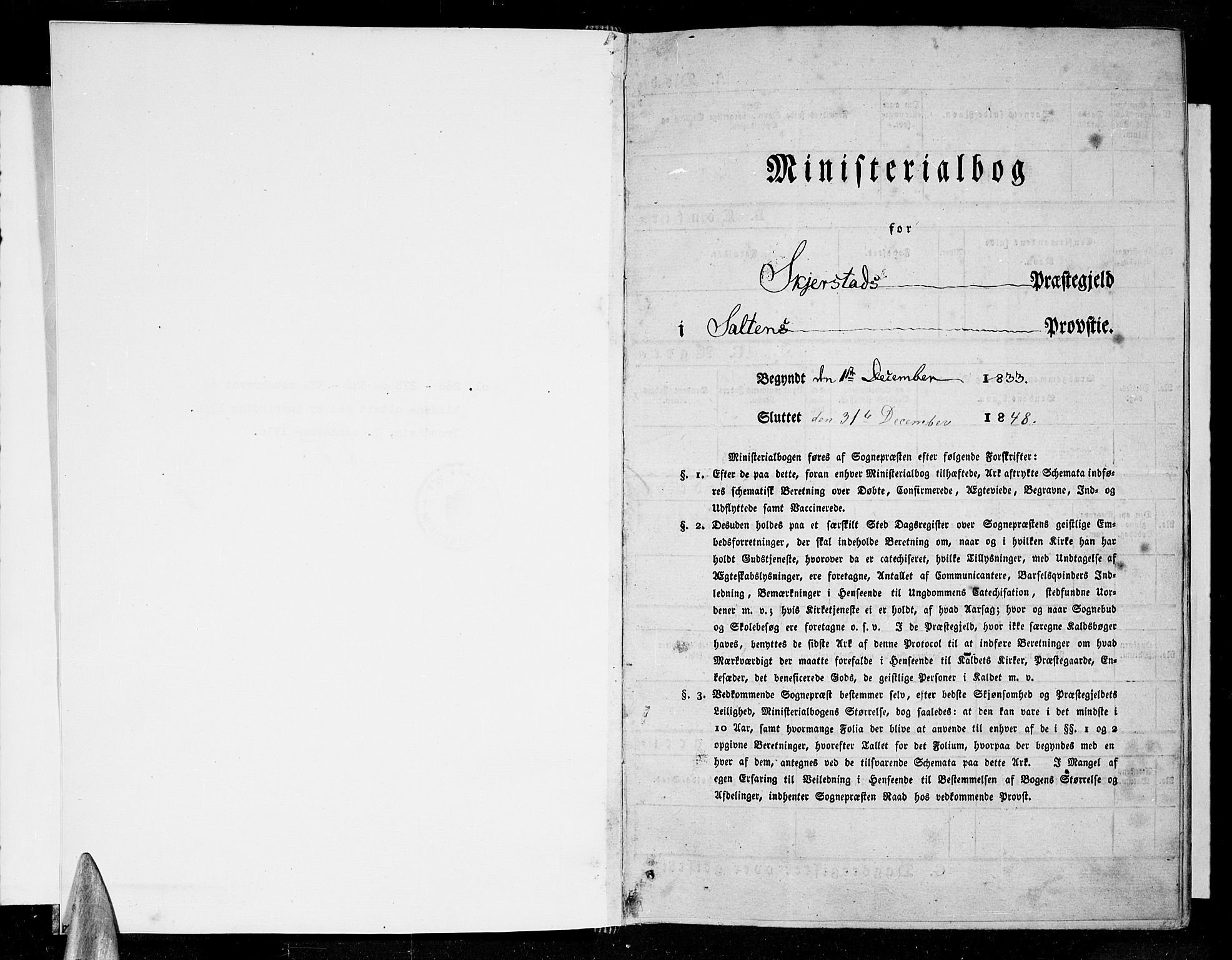 Ministerialprotokoller, klokkerbøker og fødselsregistre - Nordland, AV/SAT-A-1459/852/L0737: Ministerialbok nr. 852A07, 1833-1849