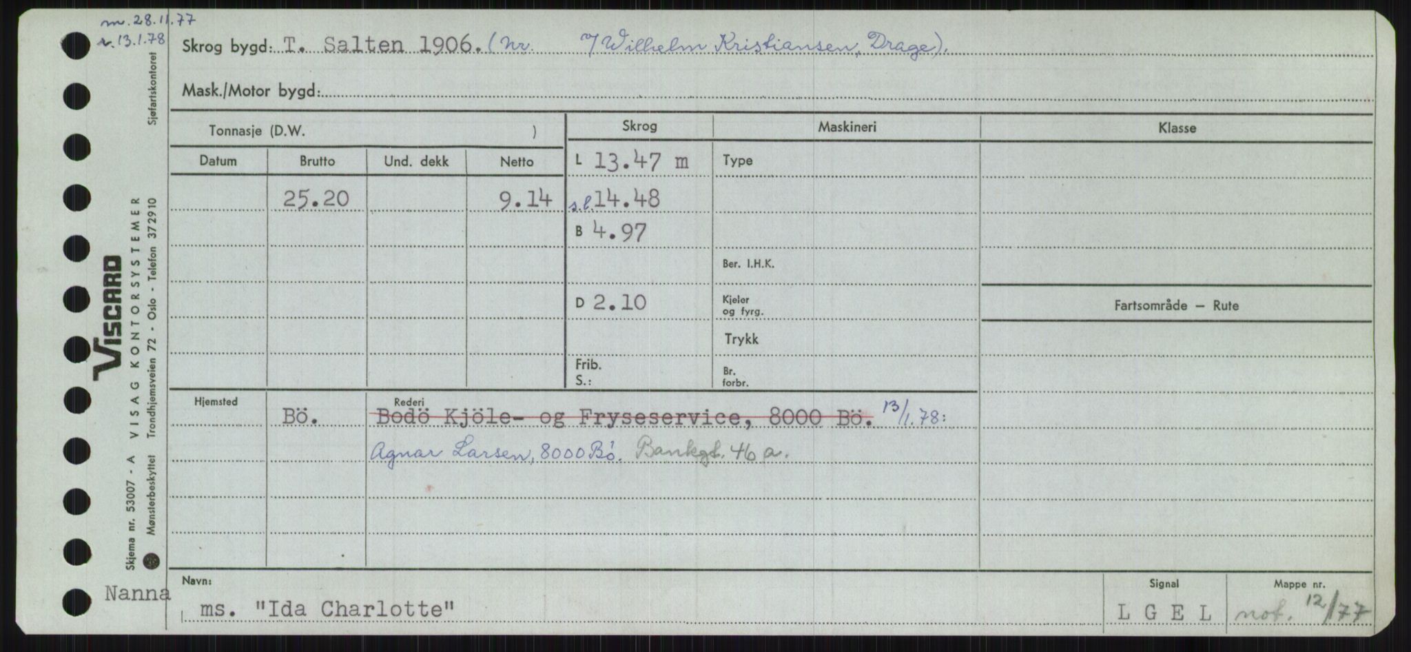 Sjøfartsdirektoratet med forløpere, Skipsmålingen, RA/S-1627/H/Ha/L0003/0001: Fartøy, Hilm-Mar / Fartøy, Hilm-Kol, s. 271