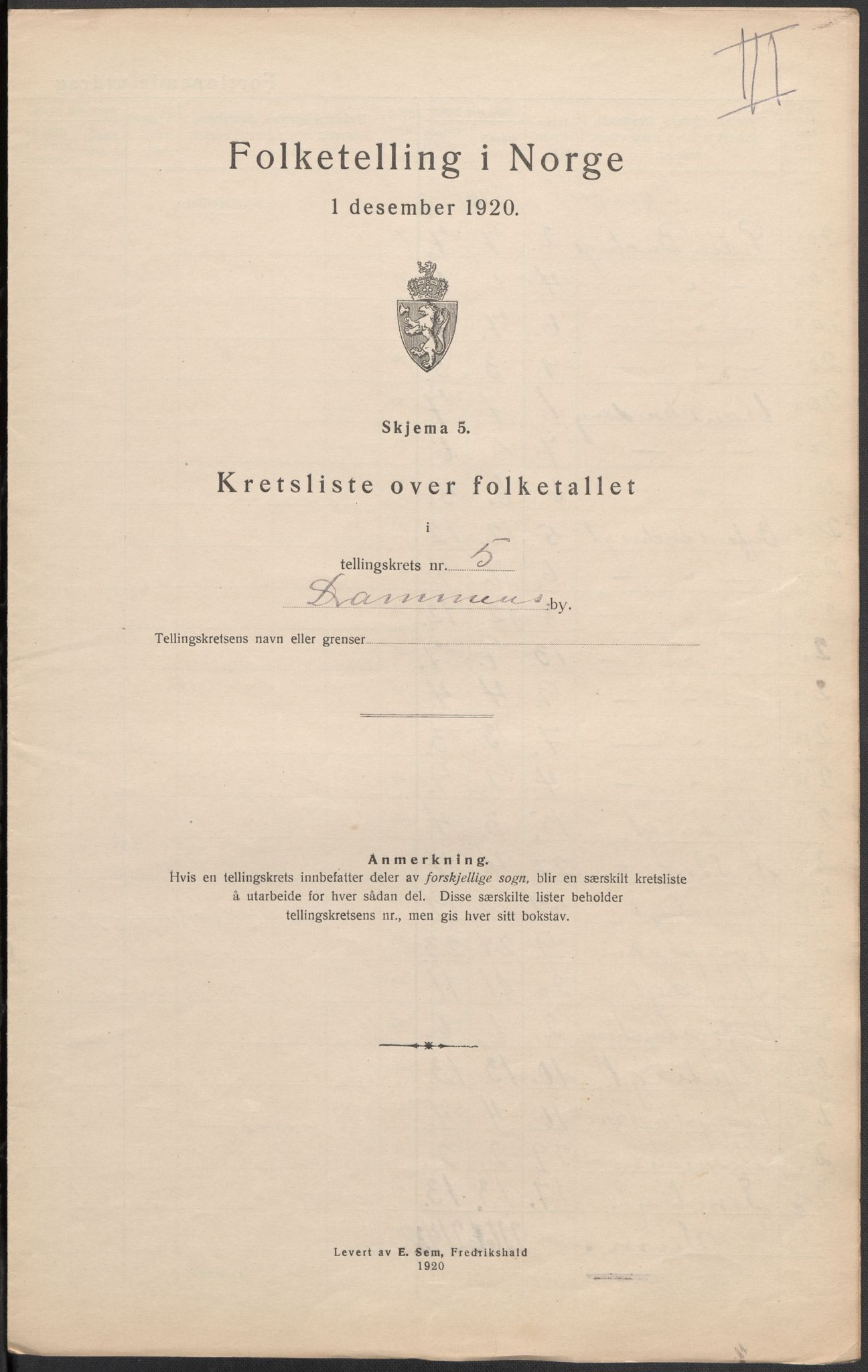 SAKO, Folketelling 1920 for 0602 Drammen kjøpstad, 1920, s. 40