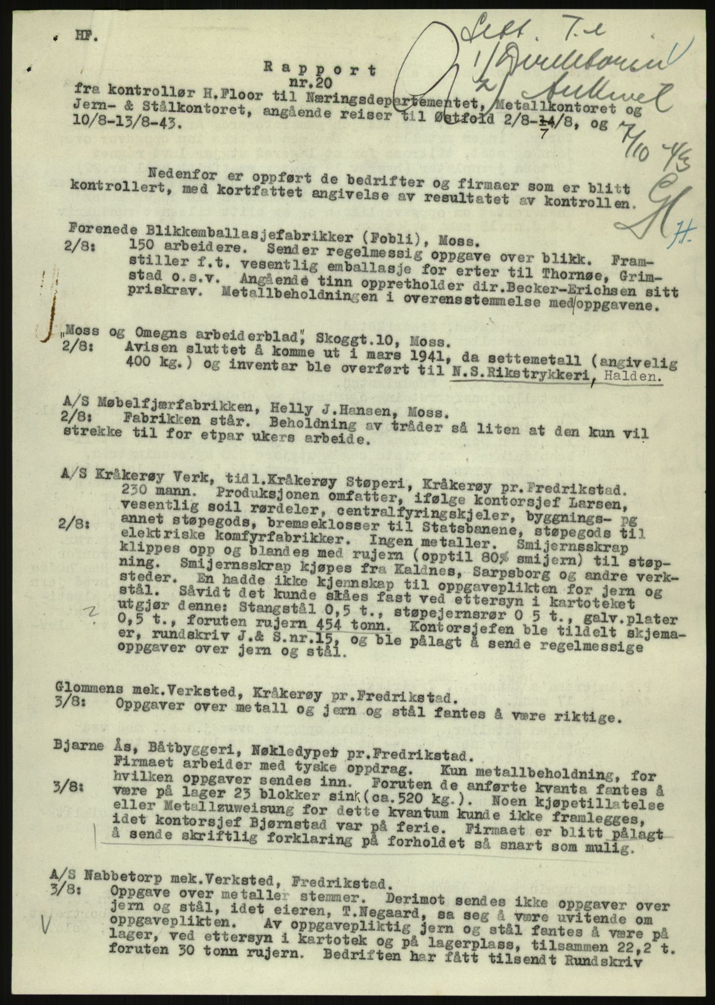 Direktoratet for industriforsyning, Sekretariatet, AV/RA-S-4153/D/Df/L0054: 9. Metallkontoret, 1940-1945, s. 2625