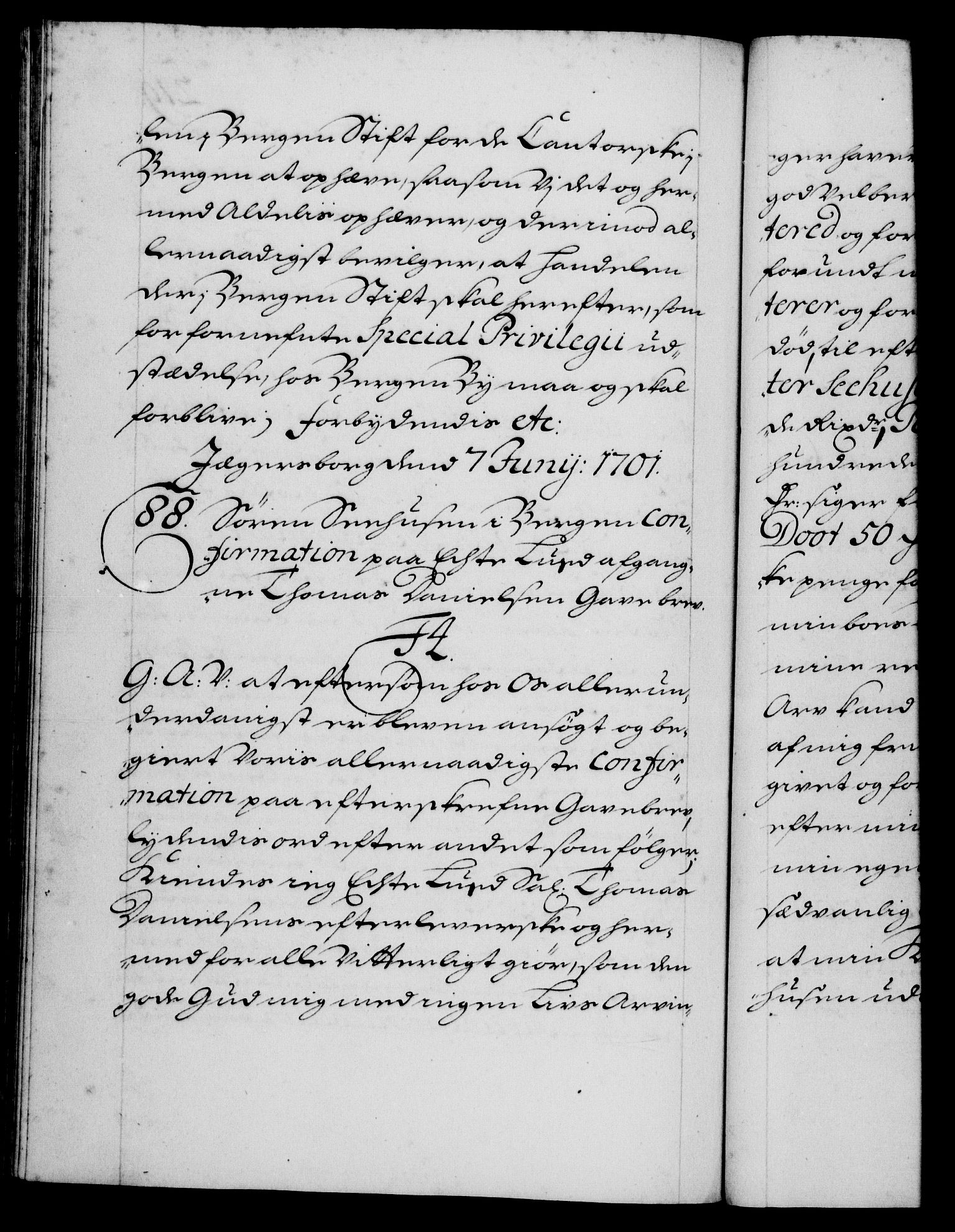 Danske Kanselli 1572-1799, RA/EA-3023/F/Fc/Fca/Fcaa/L0018: Norske registre, 1699-1703, s. 219b