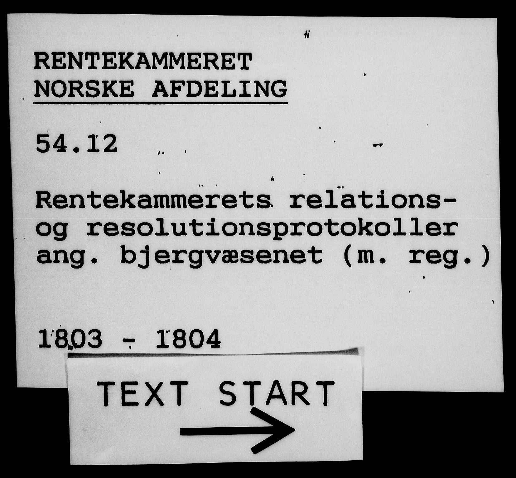 Rentekammeret, Renteskriverkontorene, AV/RA-EA-3115/M/Mf/Mfb/L0006: Relasjons- og resolusjonsprotokoll med register (merket RK 54.12), 1803-1804