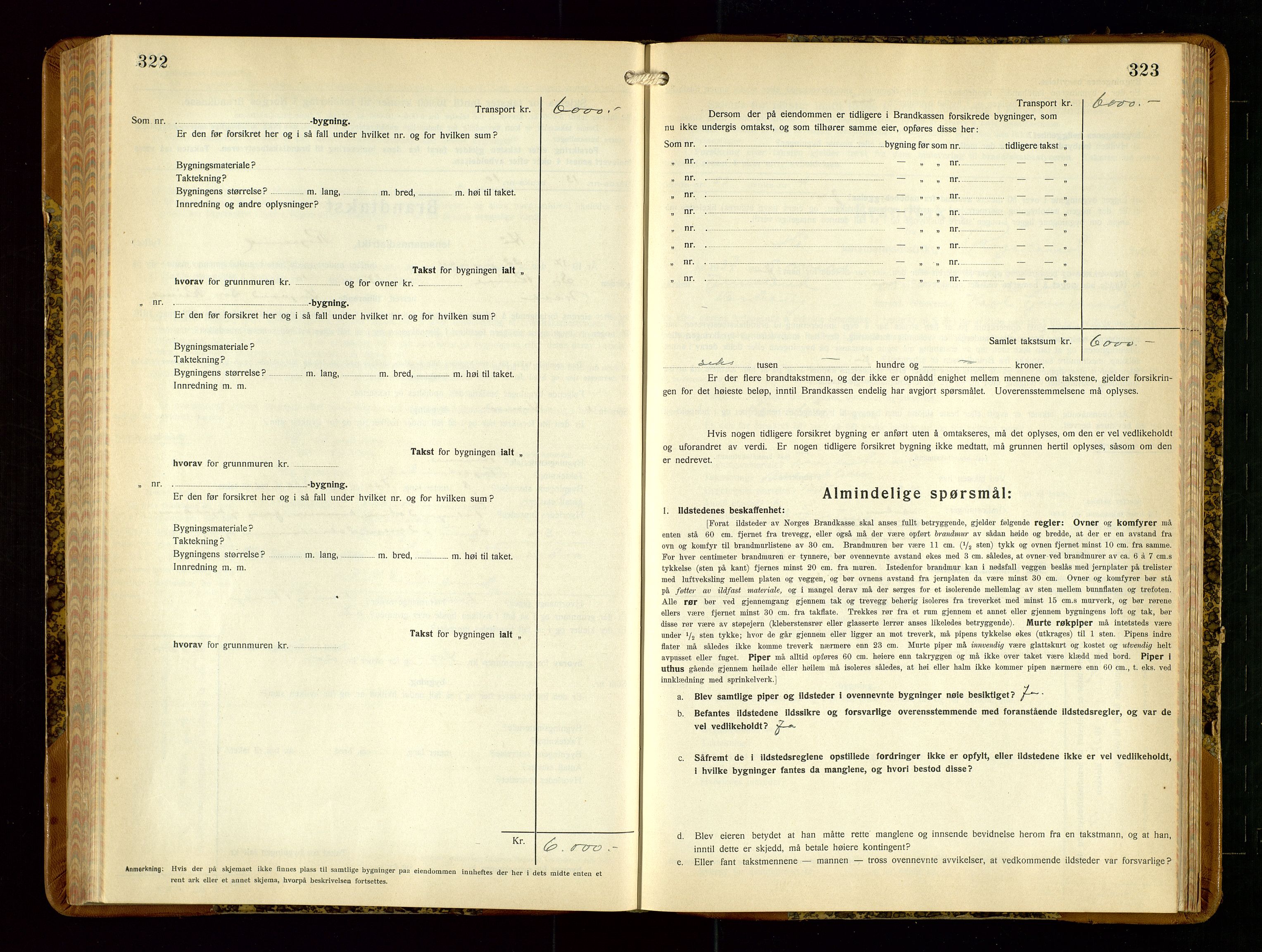 Hå lensmannskontor, AV/SAST-A-100456/Goa/L0006: Takstprotokoll (skjema), 1932-1938, s. 322-323