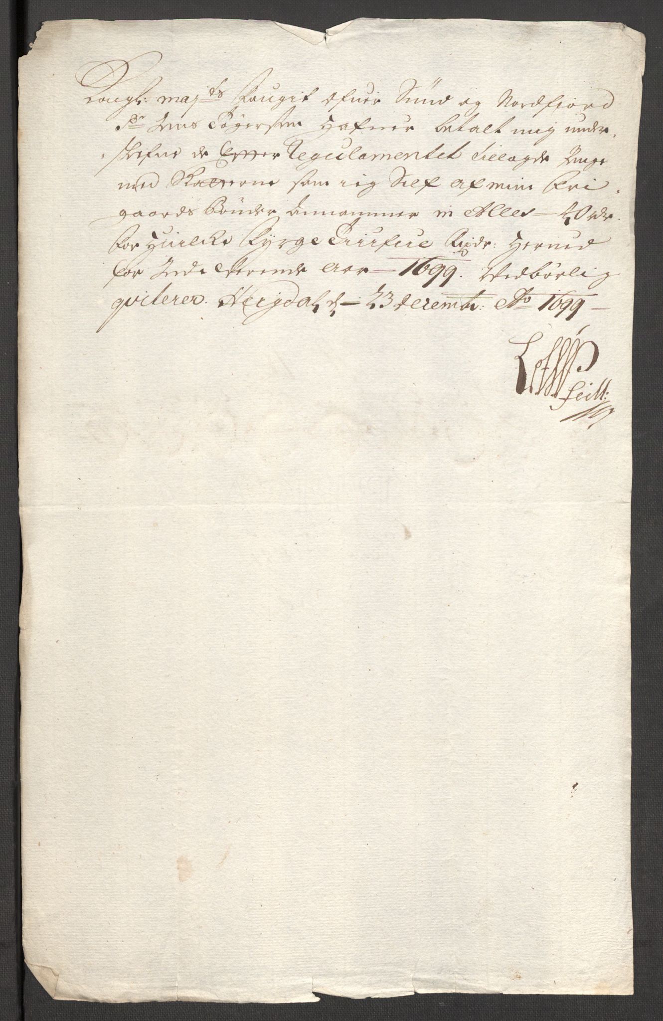 Rentekammeret inntil 1814, Reviderte regnskaper, Fogderegnskap, AV/RA-EA-4092/R53/L3424: Fogderegnskap Sunn- og Nordfjord, 1699, s. 361