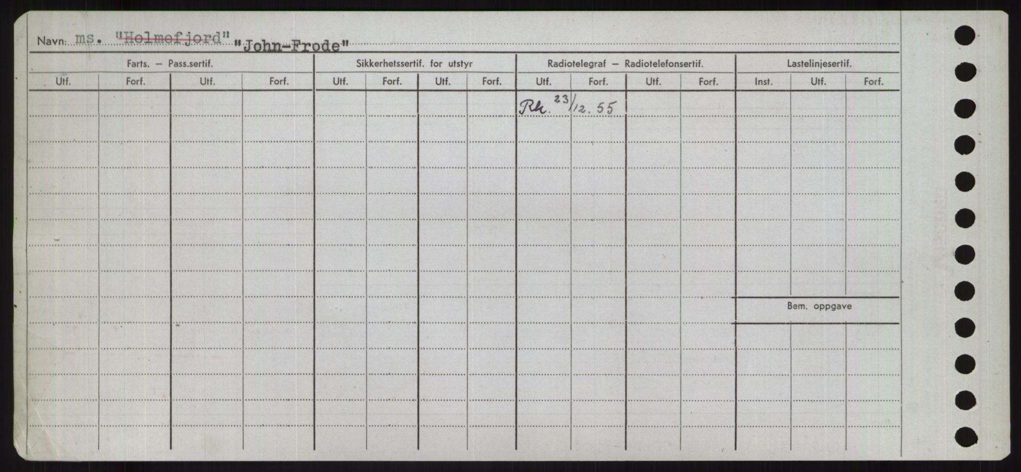 Sjøfartsdirektoratet med forløpere, Skipsmålingen, RA/S-1627/H/Ha/L0003/0001: Fartøy, Hilm-Mar / Fartøy, Hilm-Kol, s. 524