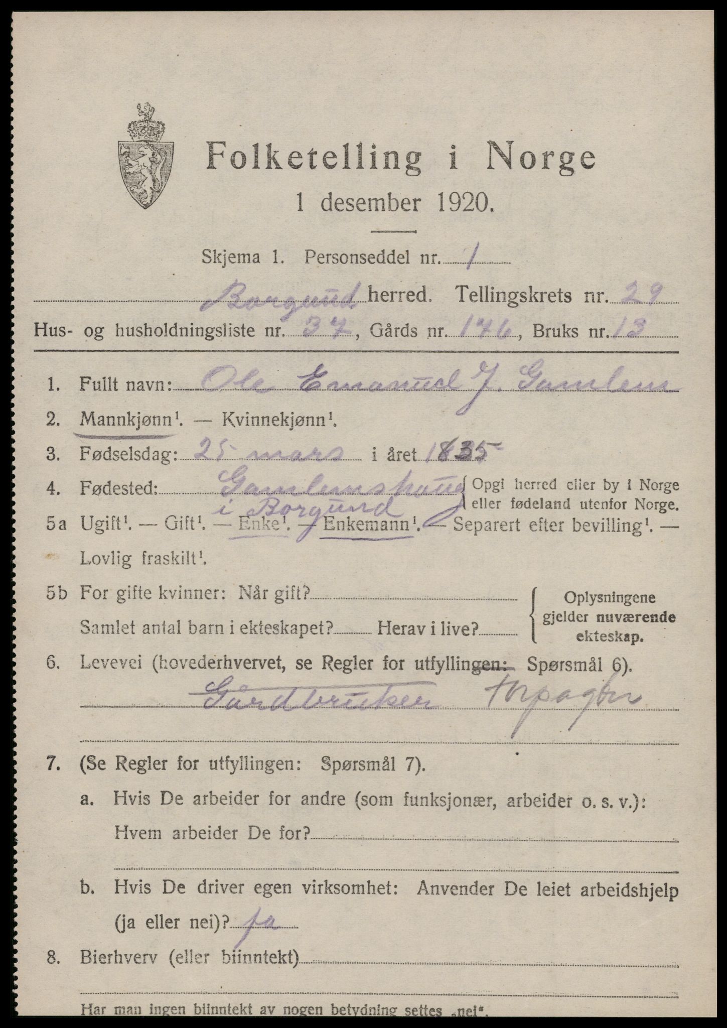 SAT, Folketelling 1920 for 1531 Borgund herred, 1920, s. 19064