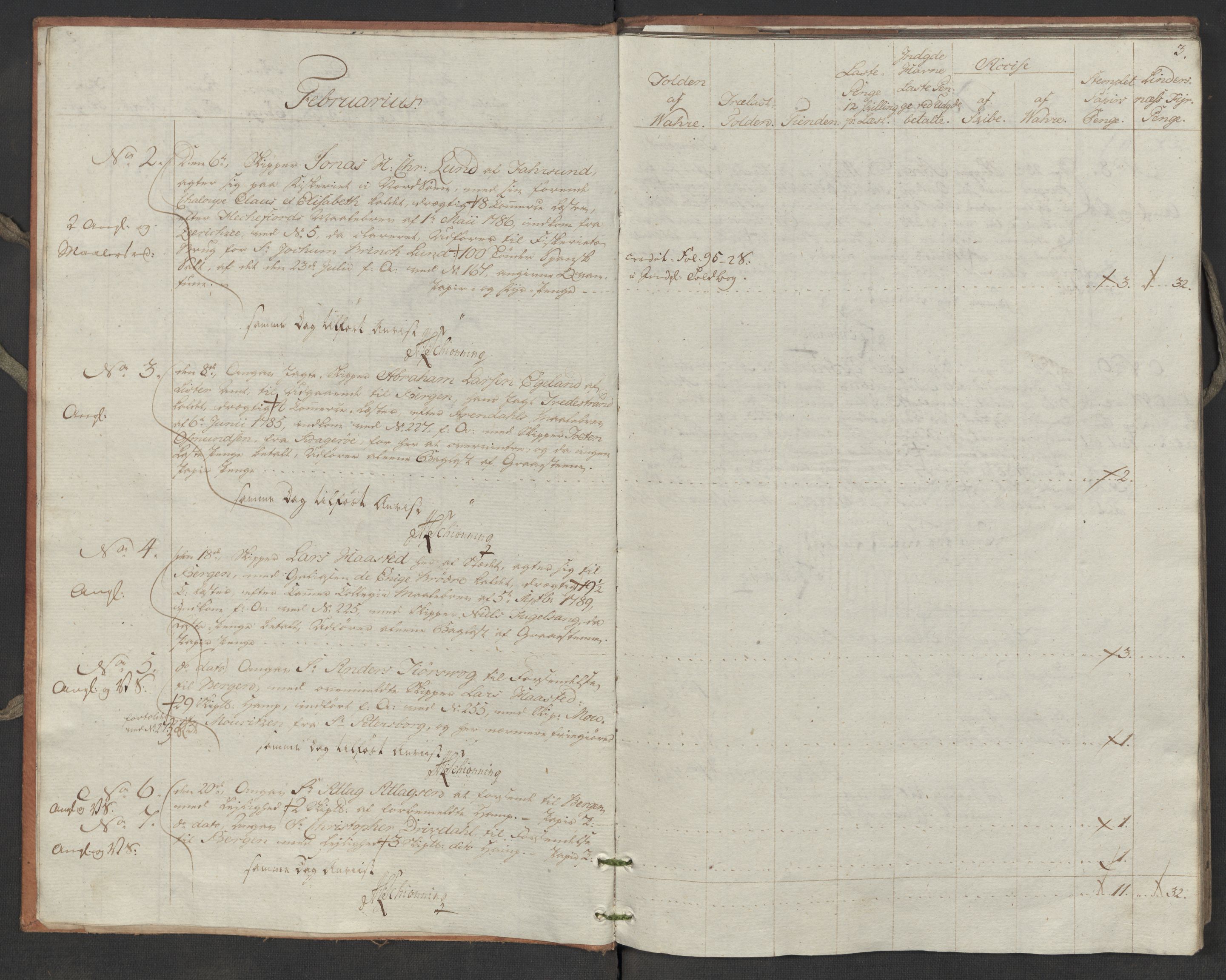 Generaltollkammeret, tollregnskaper, AV/RA-EA-5490/R19/L0052a/0002: Tollregnskaper Flekkefjord / Utgående tollbok, 1790-1792