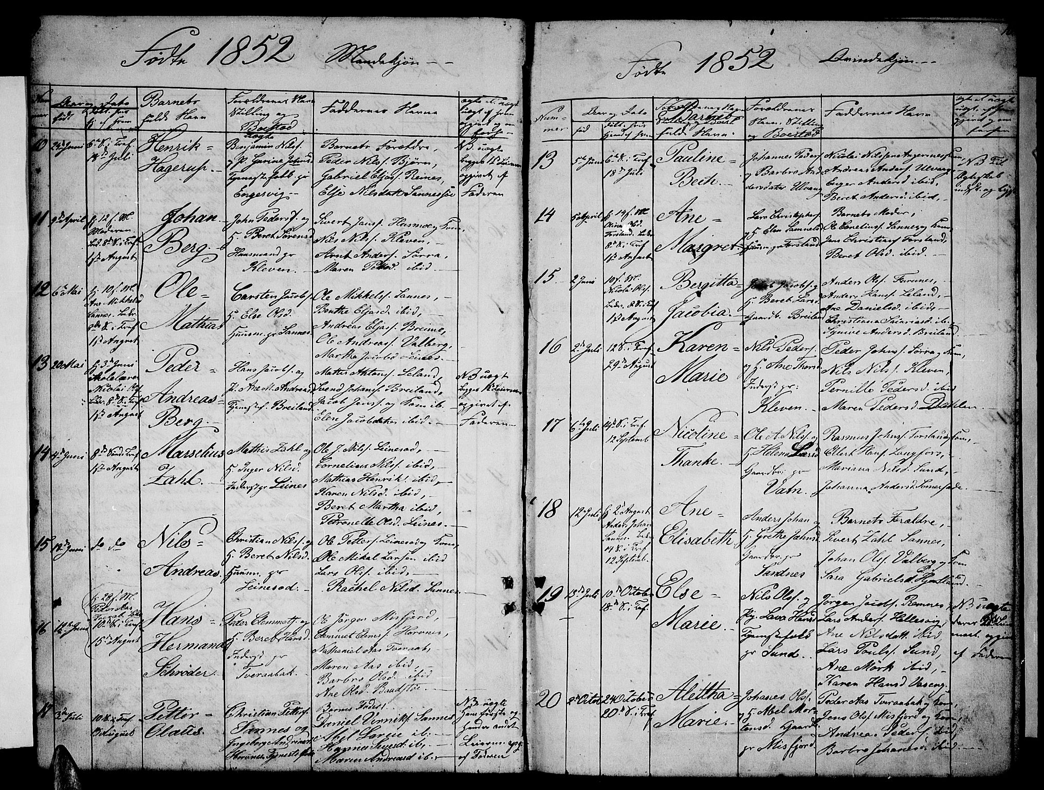 Ministerialprotokoller, klokkerbøker og fødselsregistre - Nordland, AV/SAT-A-1459/831/L0475: Klokkerbok nr. 831C02, 1851-1865, s. 9-10