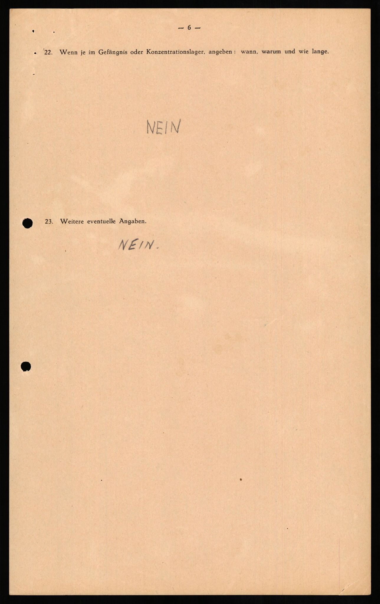 Forsvaret, Forsvarets overkommando II, AV/RA-RAFA-3915/D/Db/L0017: CI Questionaires. Tyske okkupasjonsstyrker i Norge. Tyskere., 1945-1946, s. 412