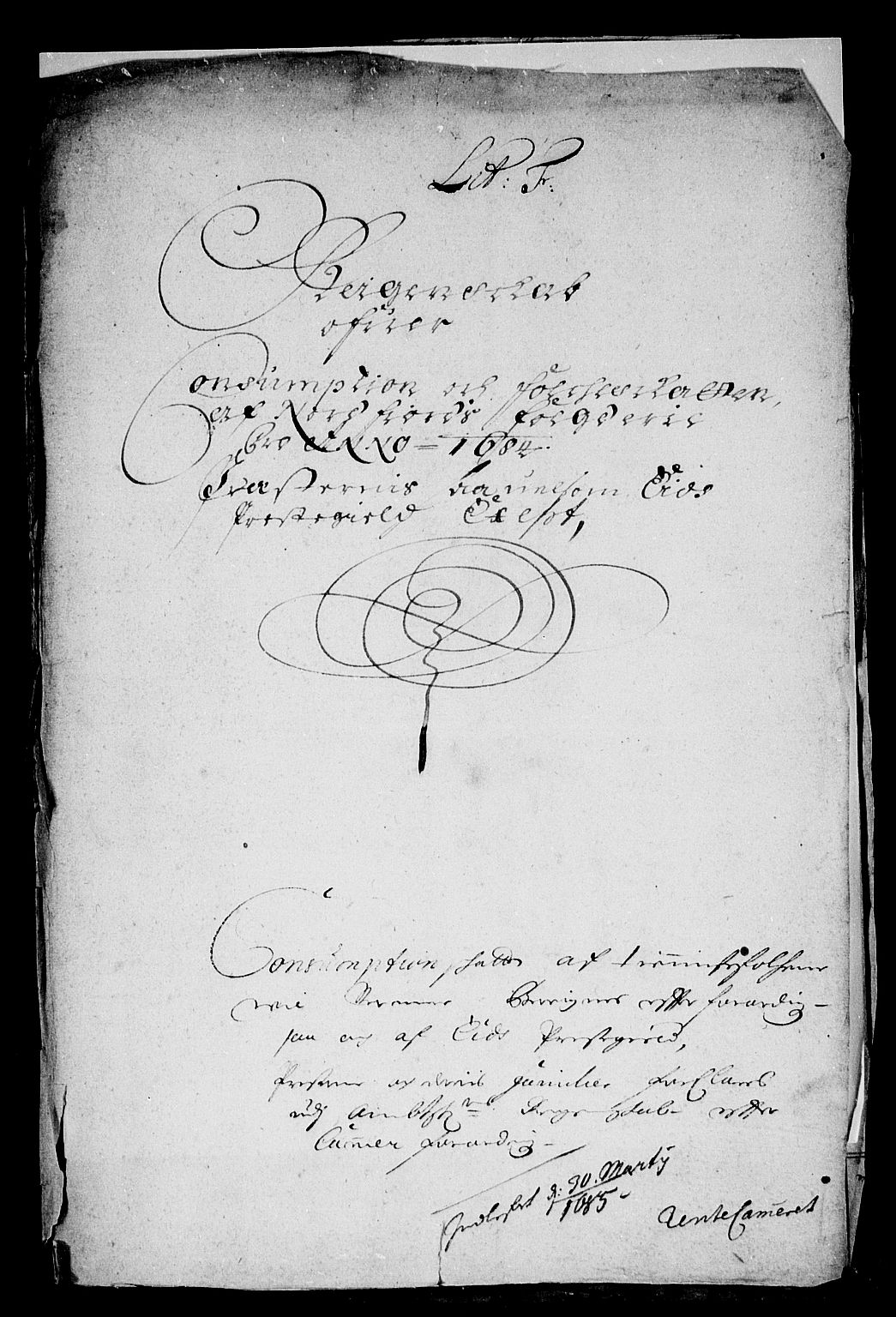 Rentekammeret inntil 1814, Reviderte regnskaper, Stiftamtstueregnskaper, Bergen stiftamt, RA/EA-6043/R/Rc/L0073: Bergen stiftamt, 1684