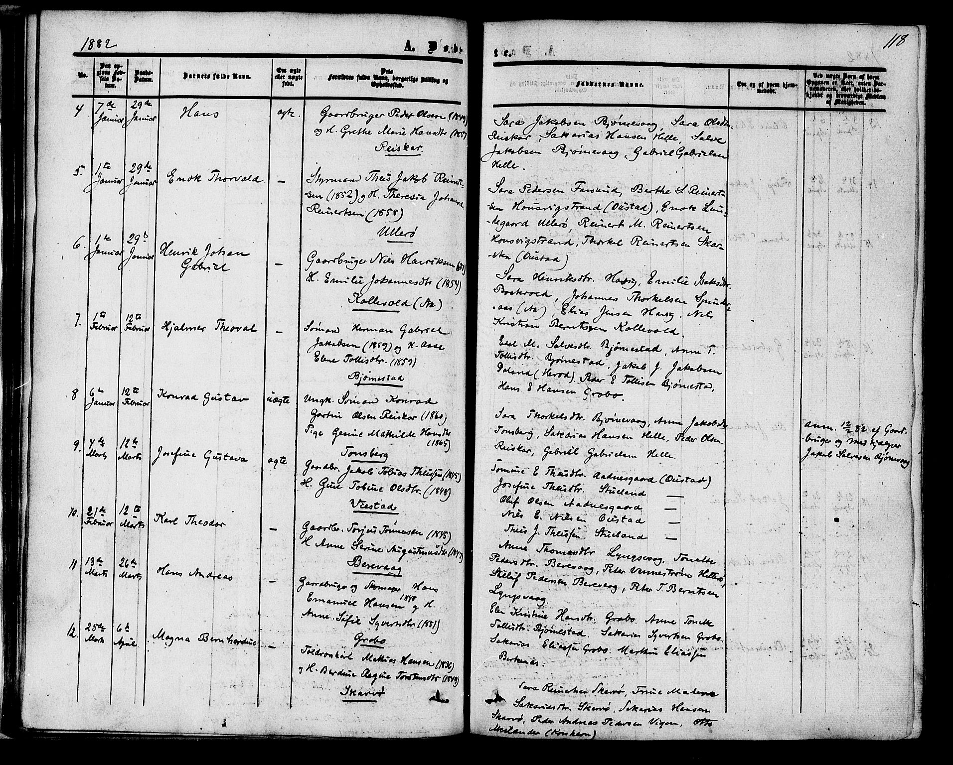 Herad sokneprestkontor, AV/SAK-1111-0018/F/Fa/Fab/L0004: Ministerialbok nr. A 4, 1853-1885, s. 118