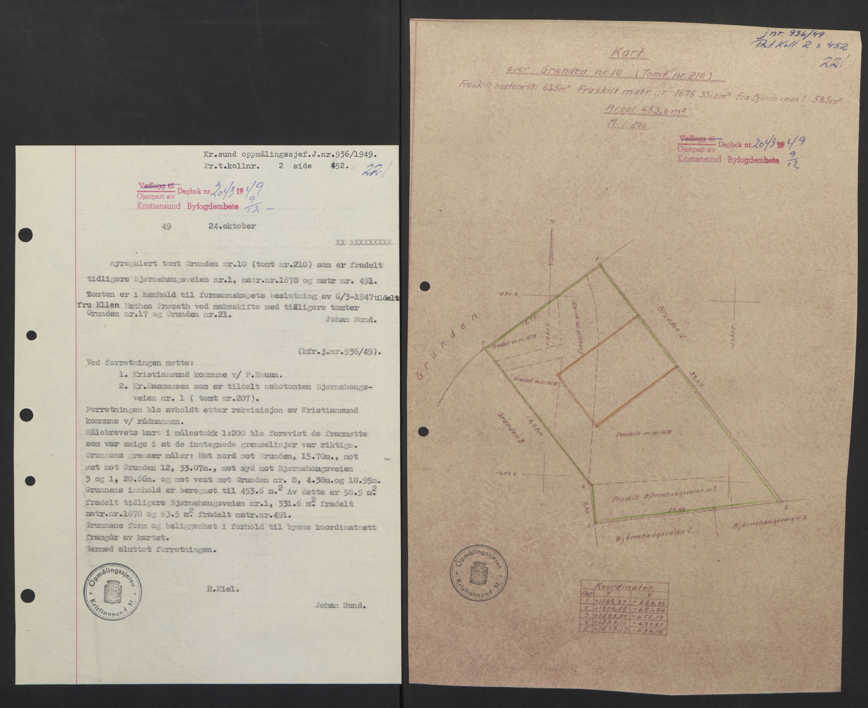 Kristiansund byfogd, AV/SAT-A-4587/A/27: Pantebok nr. 42, 1947-1950, Dagboknr: 2043/1949
