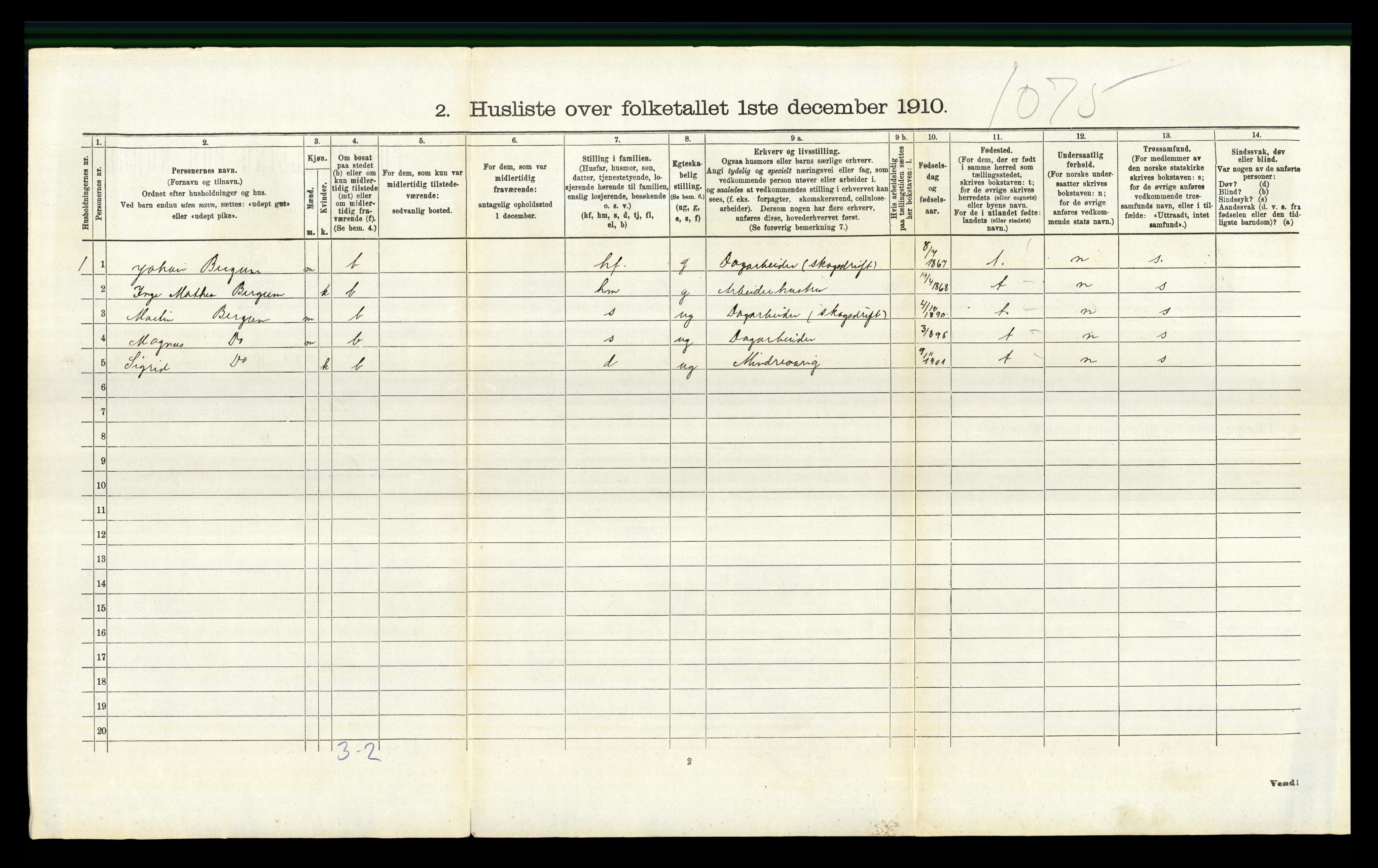 RA, Folketelling 1910 for 0538 Nordre Land herred, 1910, s. 468