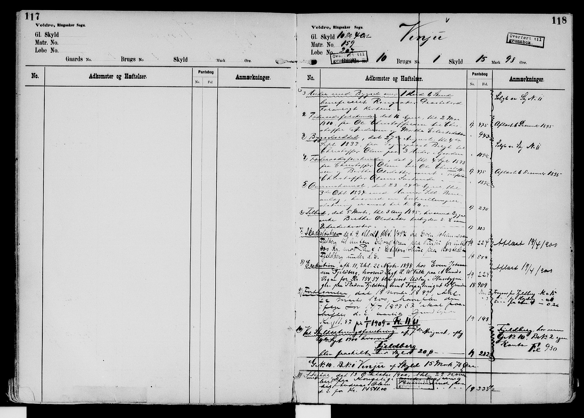 Nord-Hedmark sorenskriveri, AV/SAH-TING-012/H/Ha/Had/Hadb/L0001: Panteregister nr. 4.1aI, 1896-1940, s. 117-118