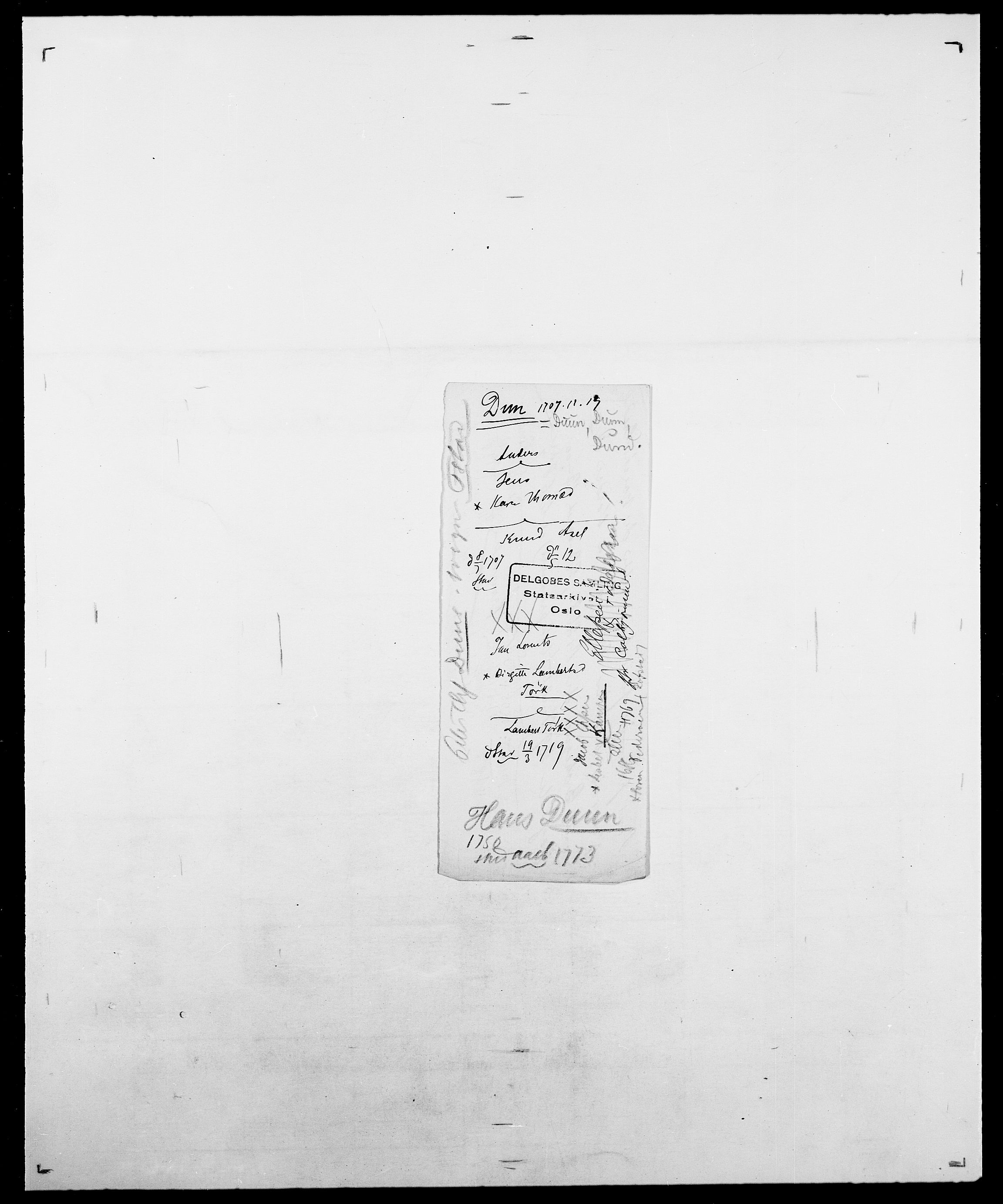 Delgobe, Charles Antoine - samling, SAO/PAO-0038/D/Da/L0009: Dahl - v. Düren, s. 838
