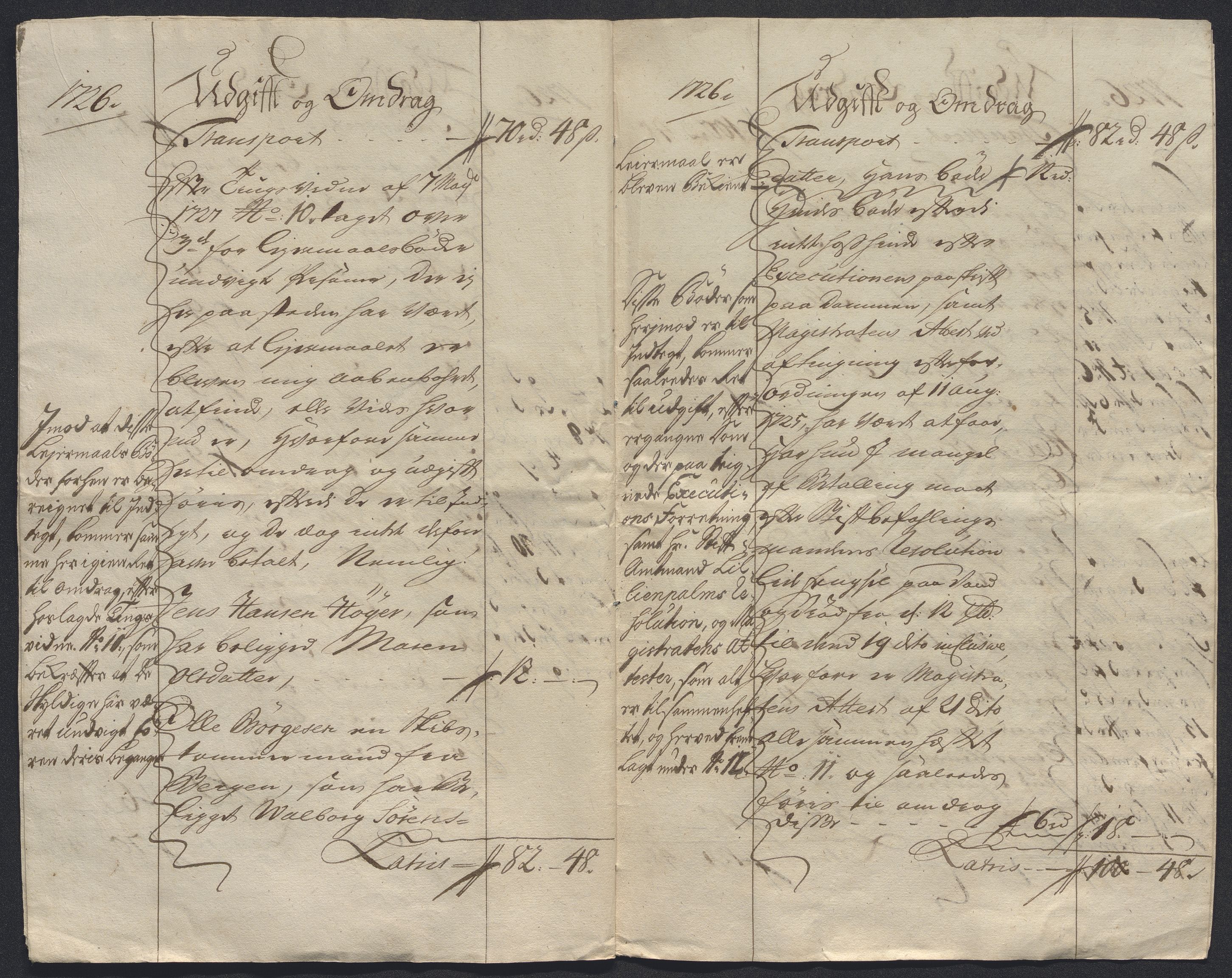 Rentekammeret inntil 1814, Reviderte regnskaper, Byregnskaper, AV/RA-EA-4066/R/Rm/L0286: [M19] Sikt og sakefall, 1719-1727, s. 542