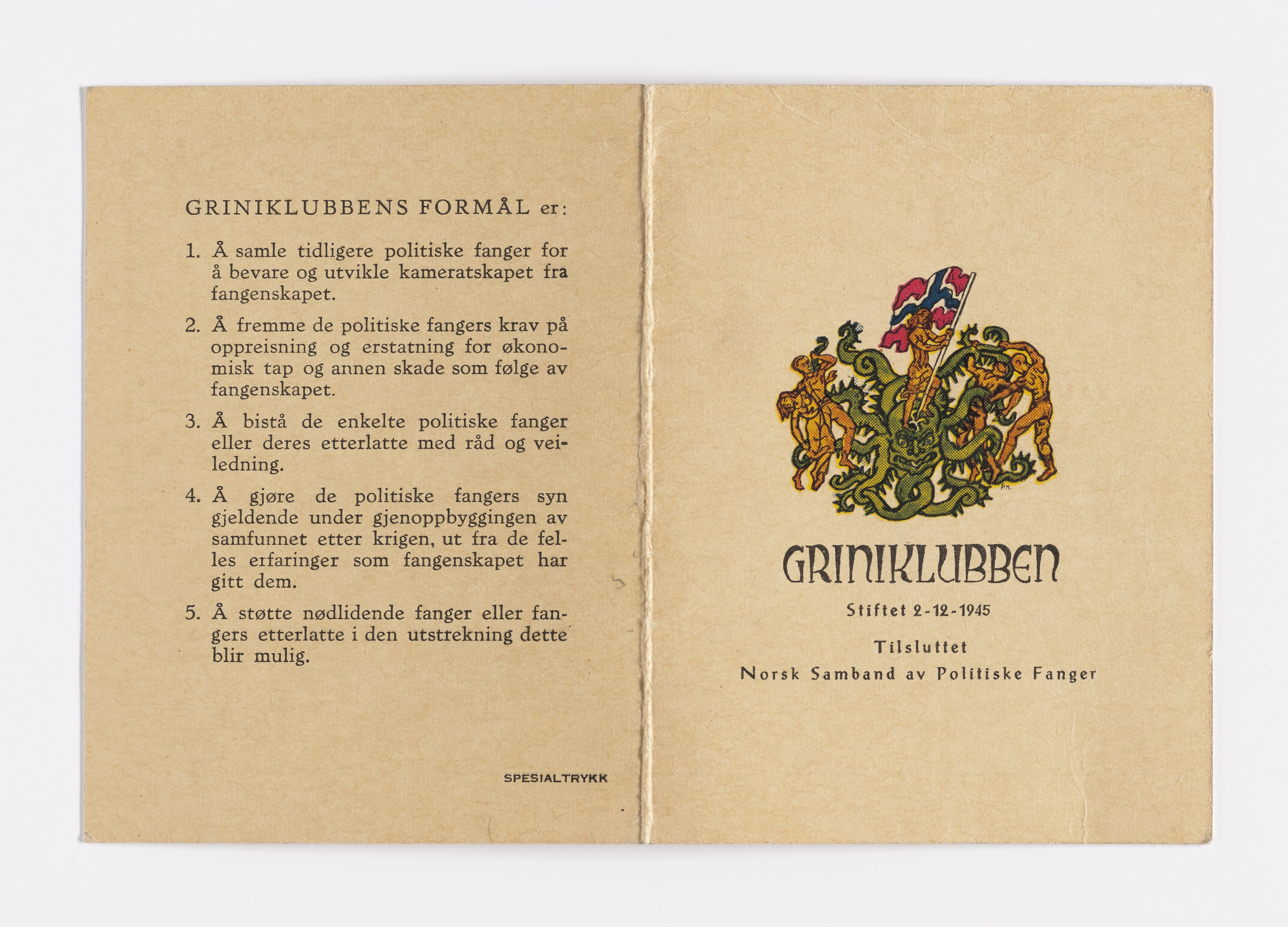 Hjørdis Helene Egelund, AFM/GRI-1003/D/Da/L0001/0008: Brev og dokumenter / Medlemskort, 1947