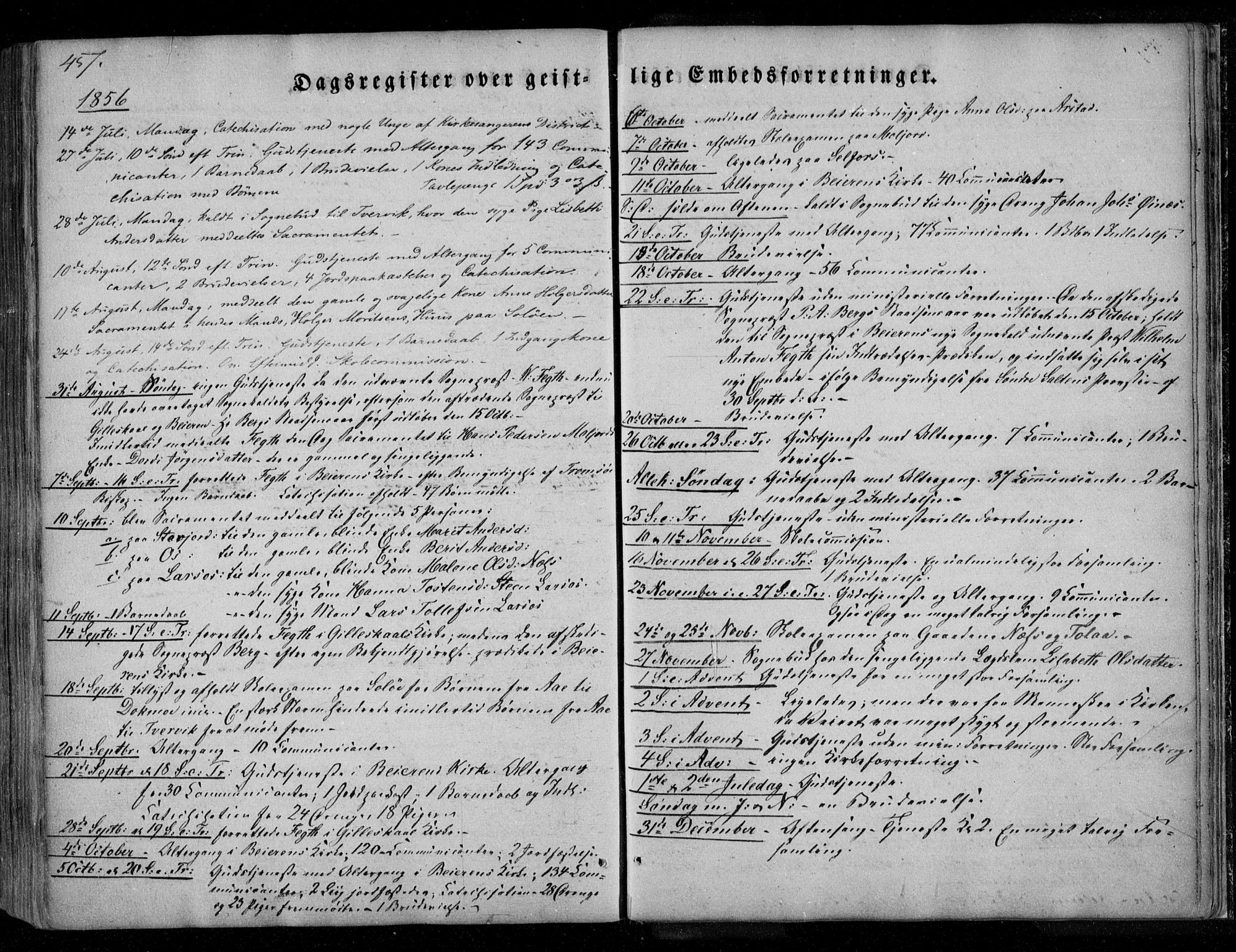 Ministerialprotokoller, klokkerbøker og fødselsregistre - Nordland, SAT/A-1459/846/L0644: Ministerialbok nr. 846A02, 1837-1872, s. 457