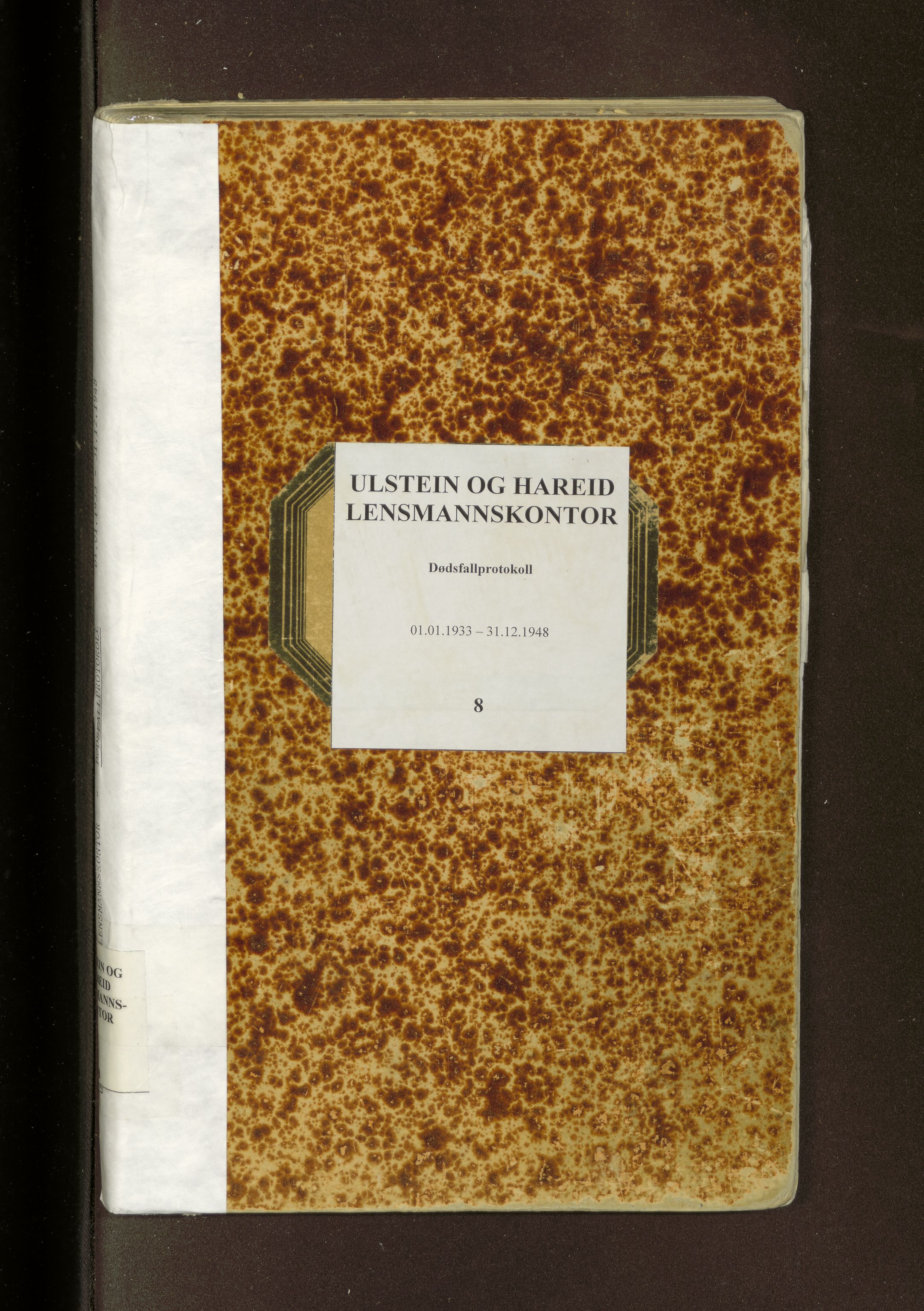 Ulstein og Hareid lensmannskontor, AV/SAT-A-5668/2/2/L0008: Dødsfallprotokoll, 1933-1948