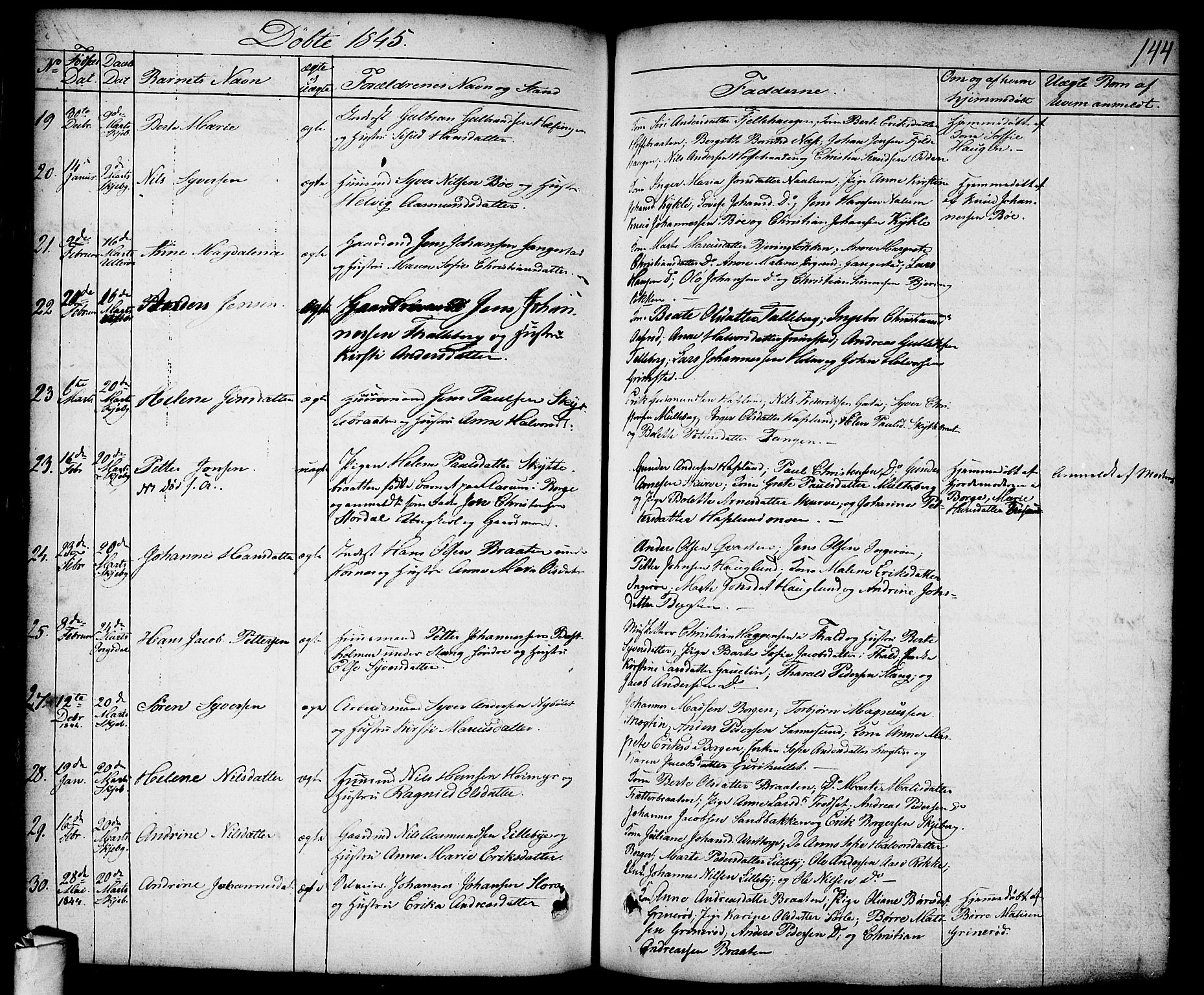 Skjeberg prestekontor Kirkebøker, SAO/A-10923/F/Fa/L0005: Ministerialbok nr. I 5, 1830-1845, s. 144