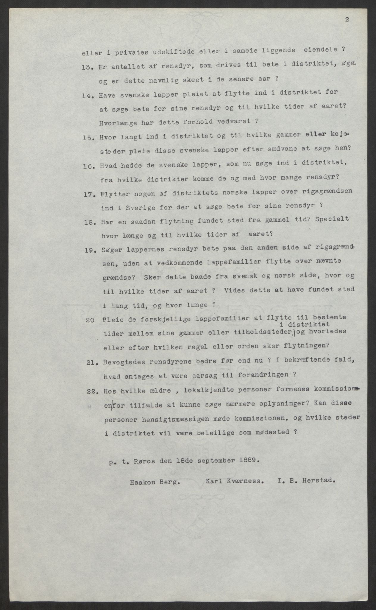 Landbruksdepartementet, Kontorer for reindrift og ferskvannsfiske, AV/RA-S-1247/2/E/Eb/L0014: Lappekommisjonen, 1885-1890, s. 614