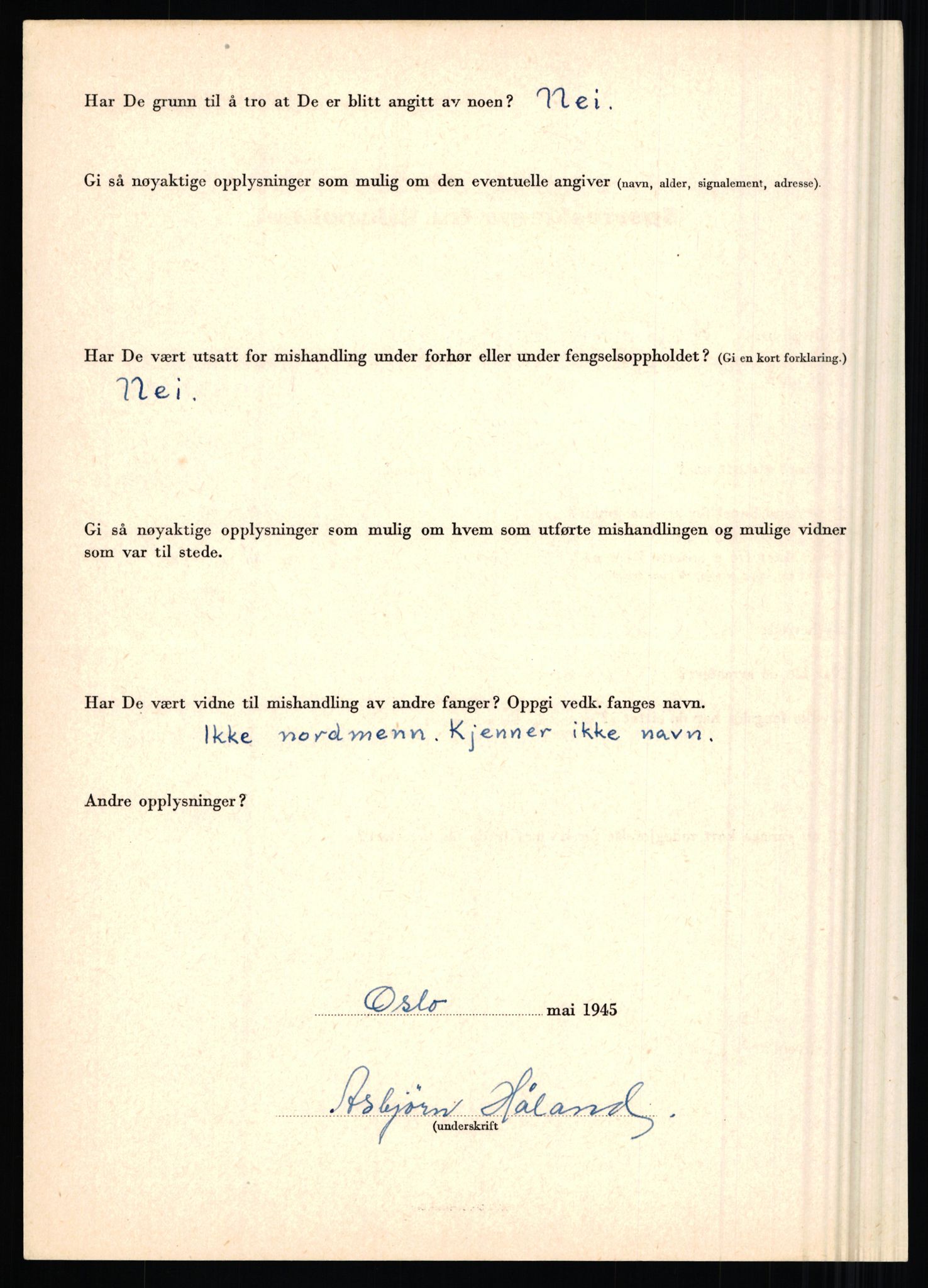 Rikspolitisjefen, AV/RA-S-1560/L/L0007: Heen, Erik C. - Iversen, Trygve, 1940-1945, s. 998