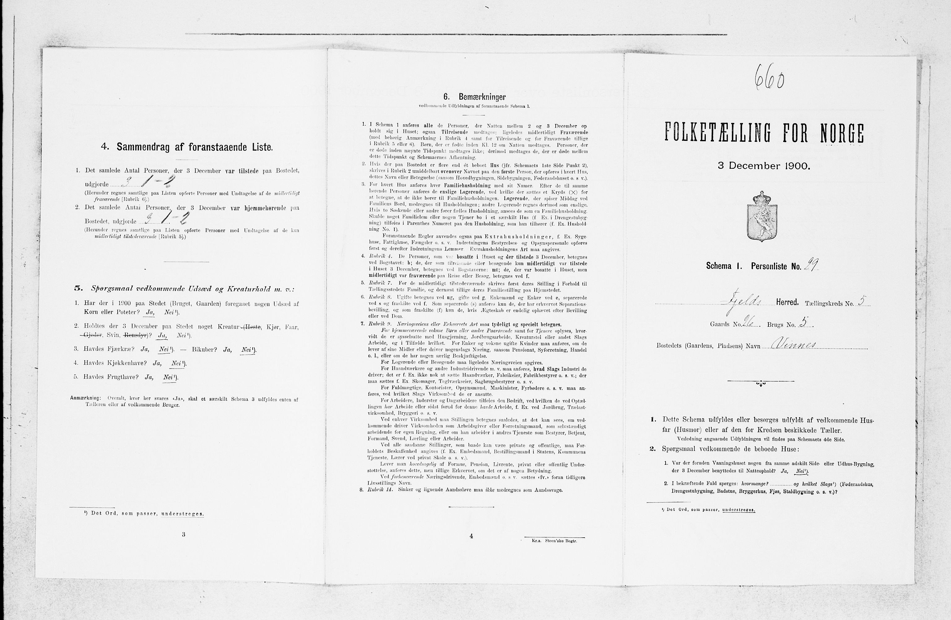 SAB, Folketelling 1900 for 1246 Fjell herred, 1900, s. 599