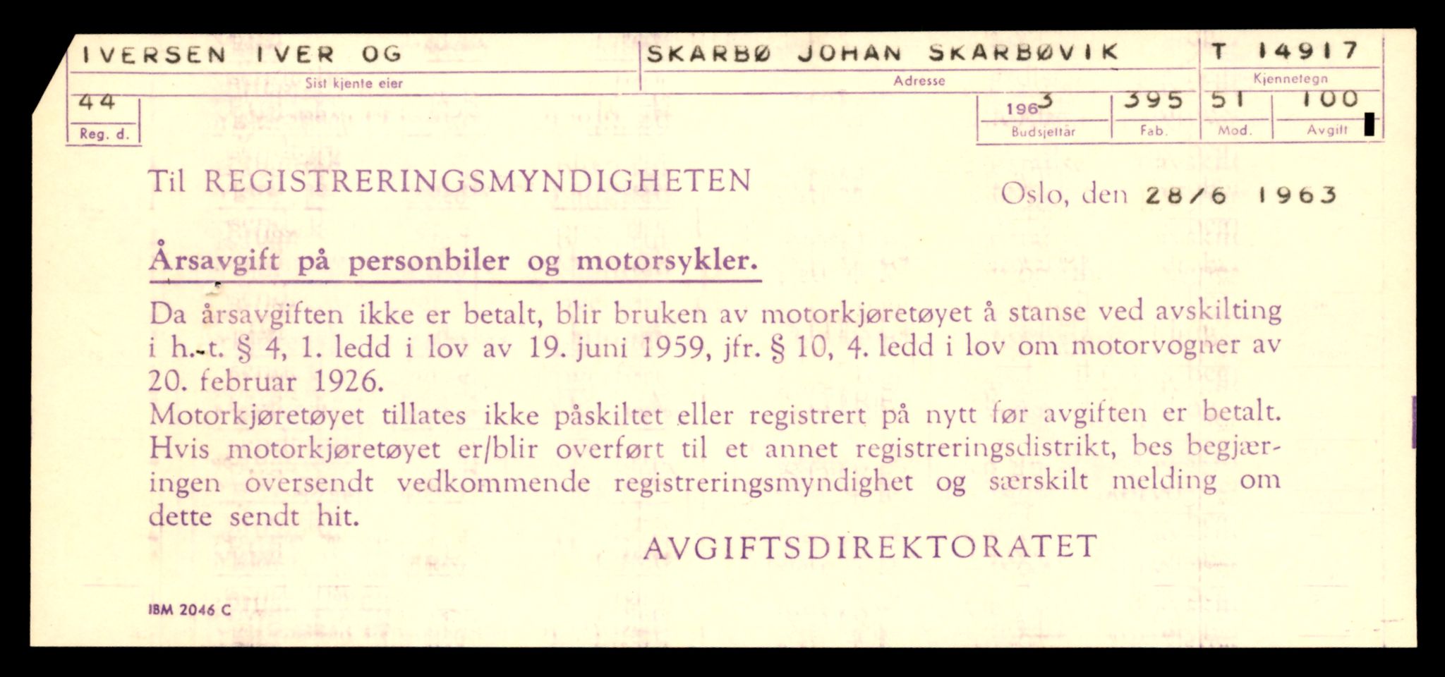 Møre og Romsdal vegkontor - Ålesund trafikkstasjon, AV/SAT-A-4099/F/Fe/L0049: Registreringskort for kjøretøy T 14864 - T 18613, 1927-1998, s. 1215