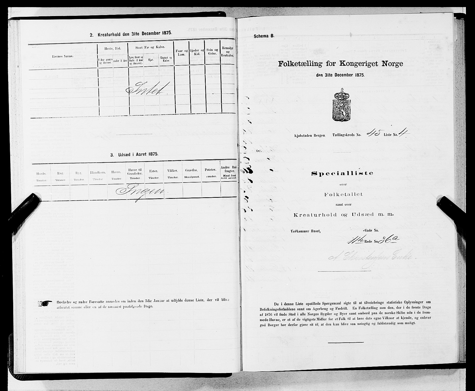 SAB, Folketelling 1875 for 1301 Bergen kjøpstad, 1875, s. 2335