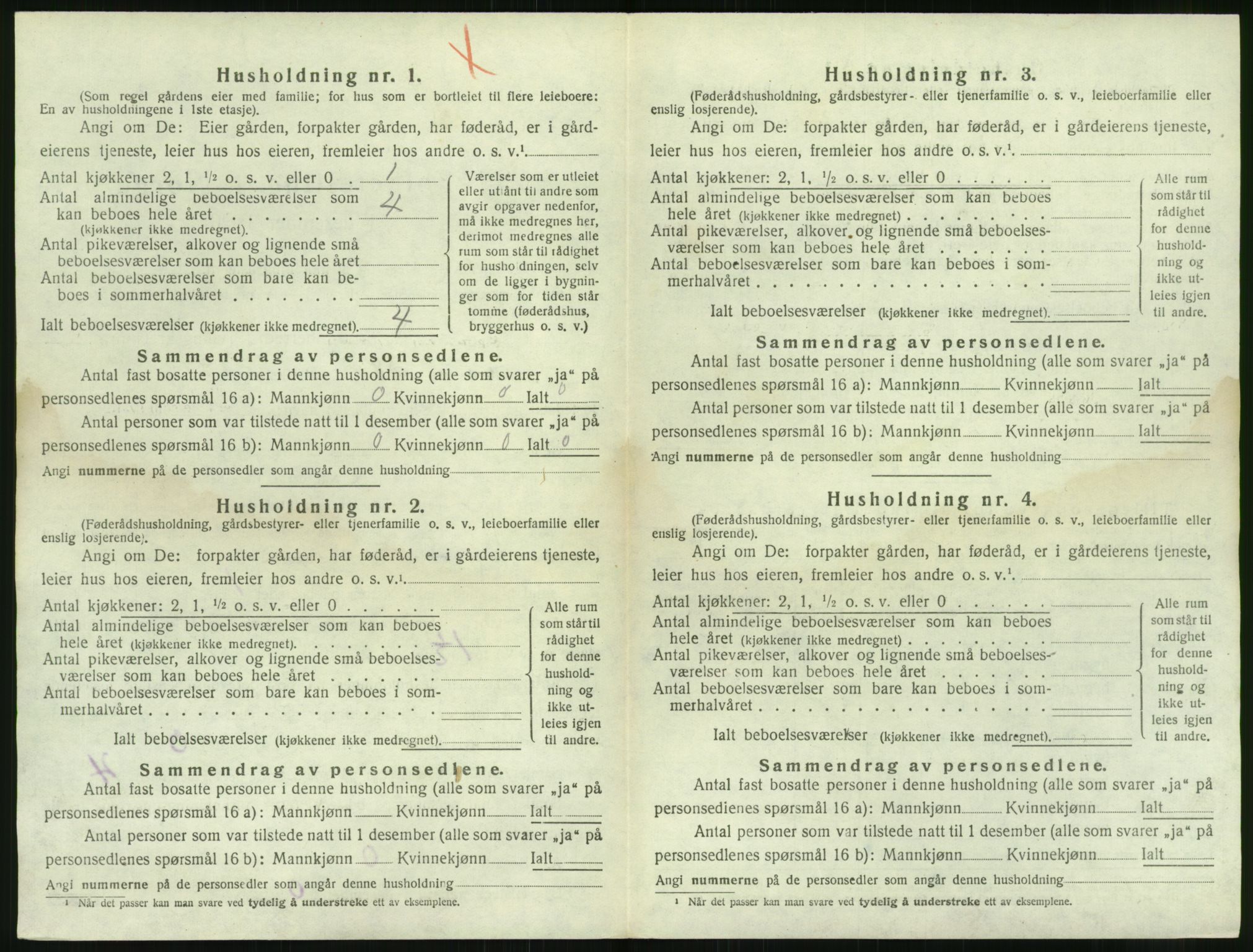 SAK, Folketelling 1920 for 0918 Austre Moland herred, 1920, s. 438