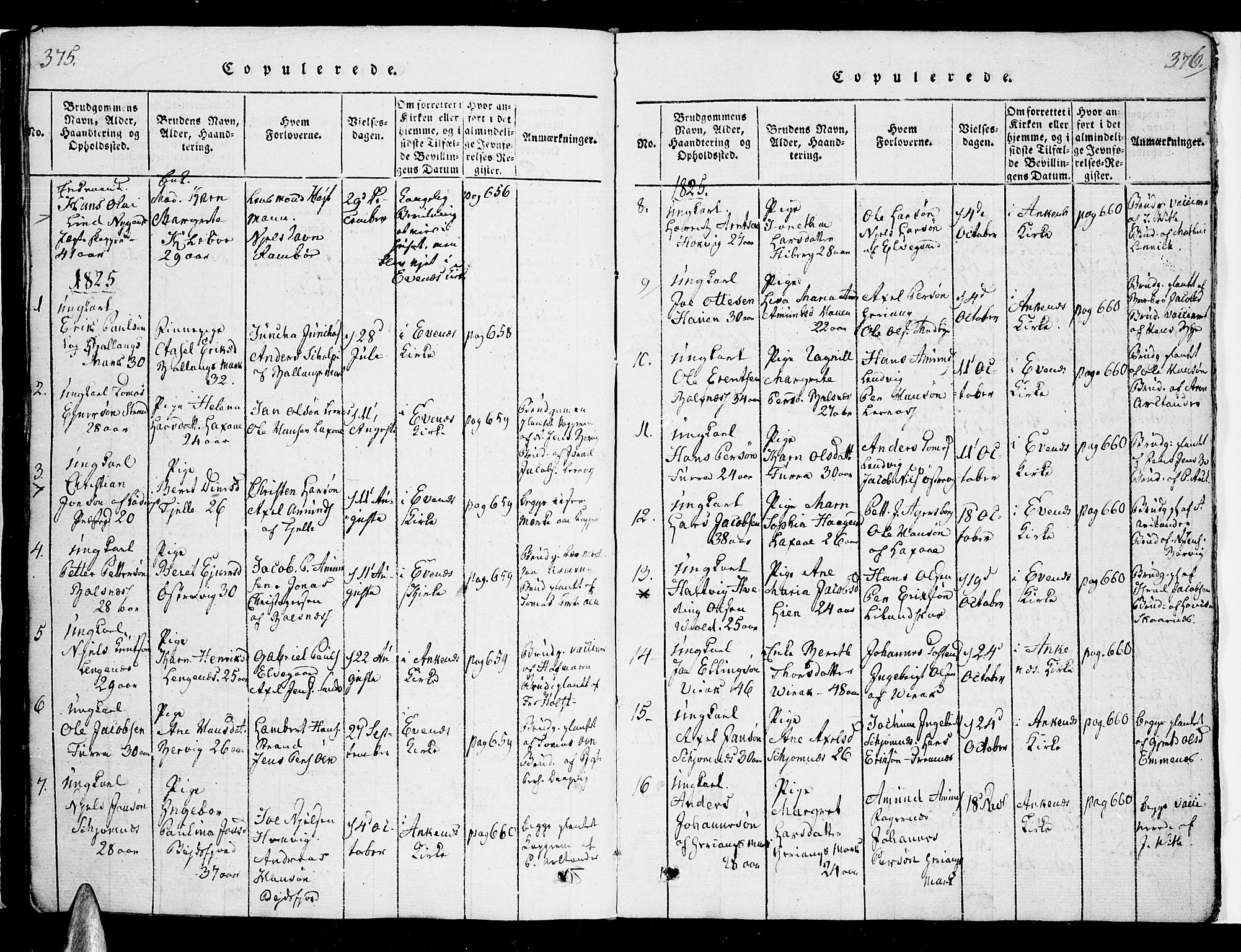 Ministerialprotokoller, klokkerbøker og fødselsregistre - Nordland, SAT/A-1459/863/L0894: Ministerialbok nr. 863A06, 1821-1851, s. 375-376