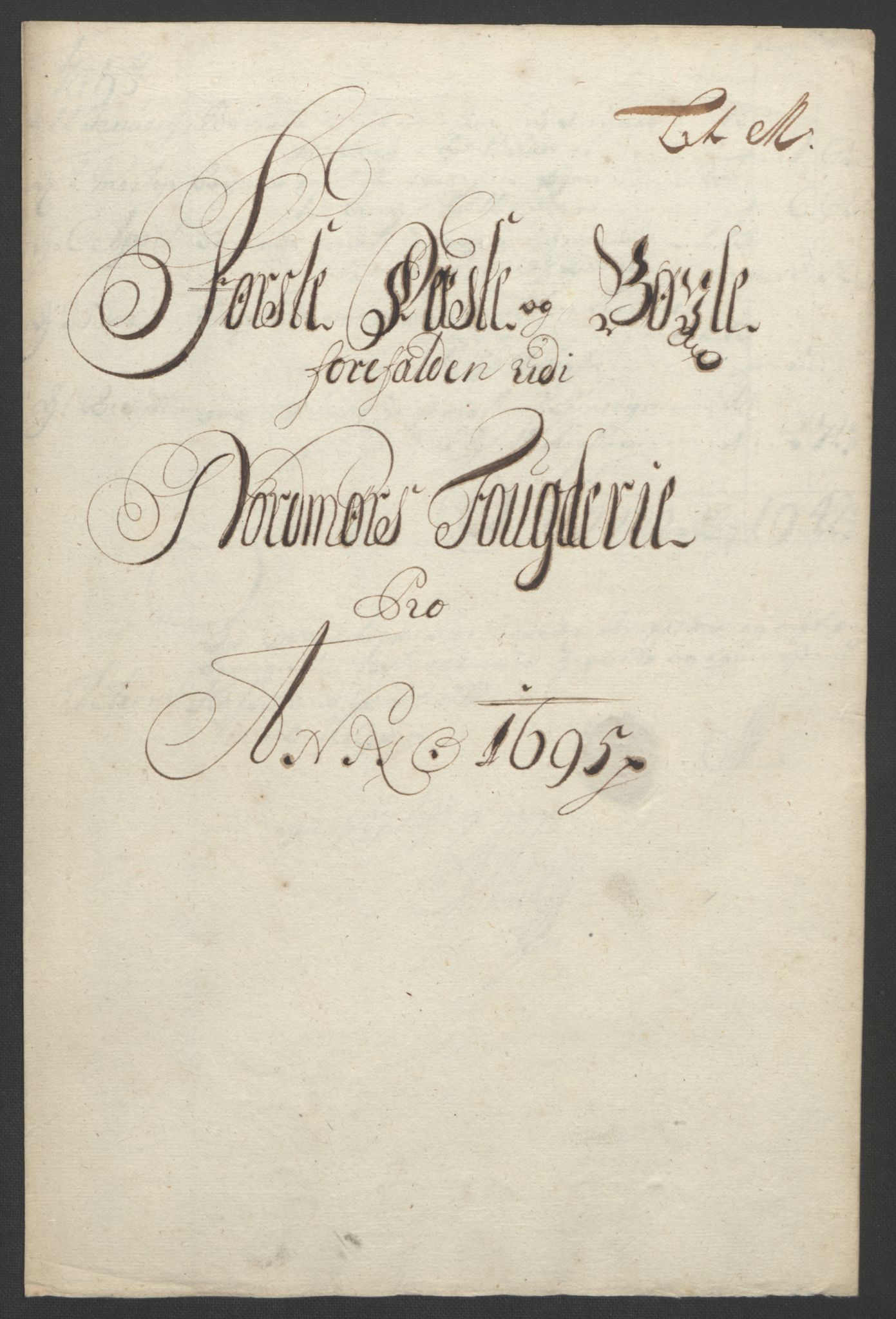 Rentekammeret inntil 1814, Reviderte regnskaper, Fogderegnskap, RA/EA-4092/R56/L3736: Fogderegnskap Nordmøre, 1694-1696, s. 287