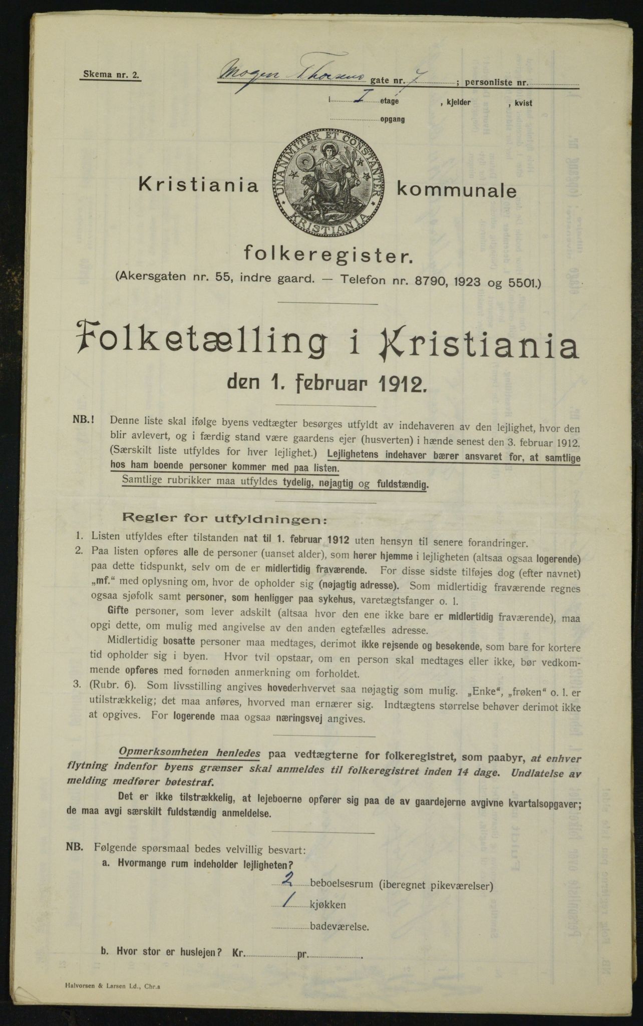 OBA, Kommunal folketelling 1.2.1912 for Kristiania, 1912, s. 66103