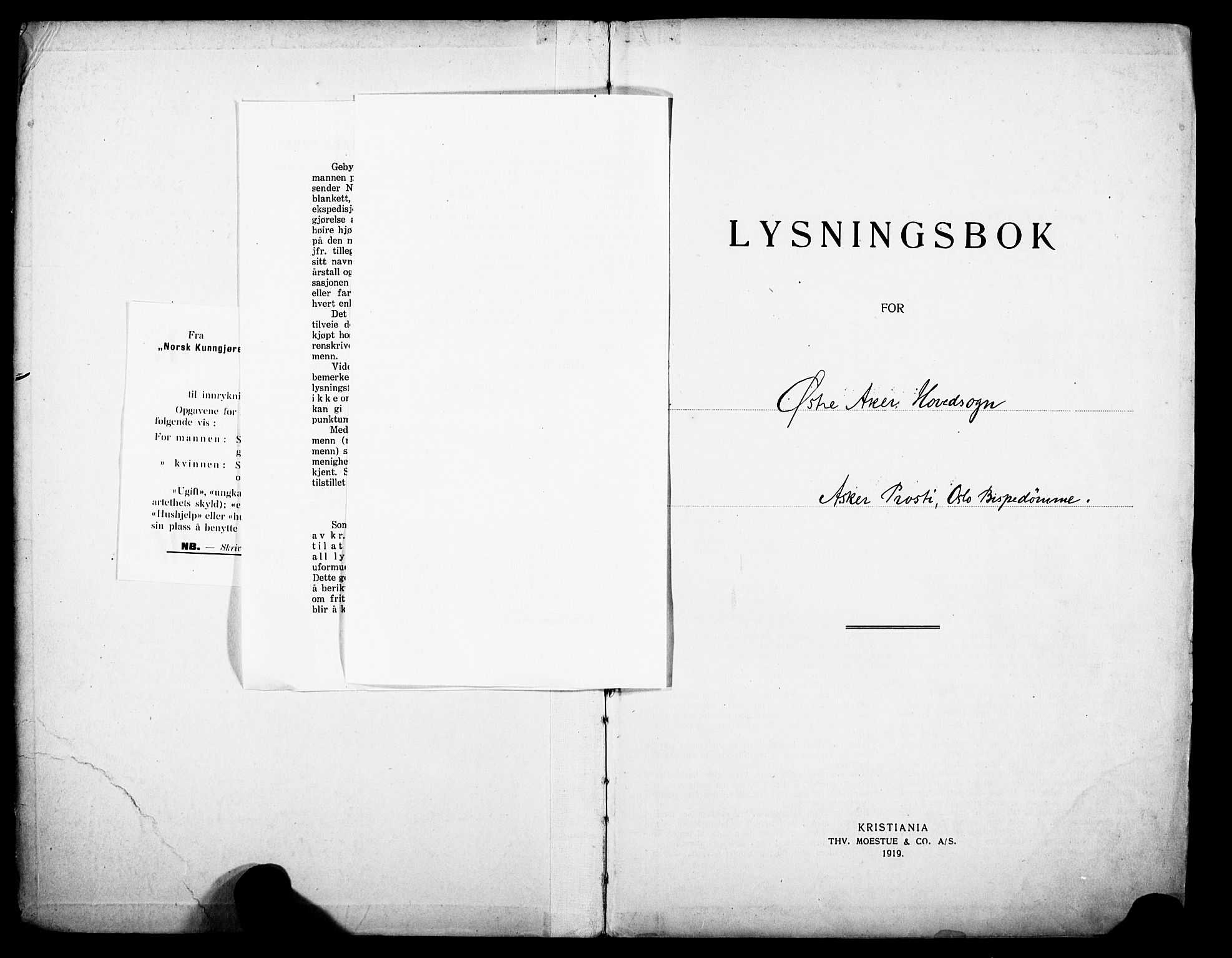 Østre Aker prestekontor Kirkebøker, AV/SAO-A-10840/H/Ha/L0007: Lysningsprotokoll nr. I 7, 1919-1933