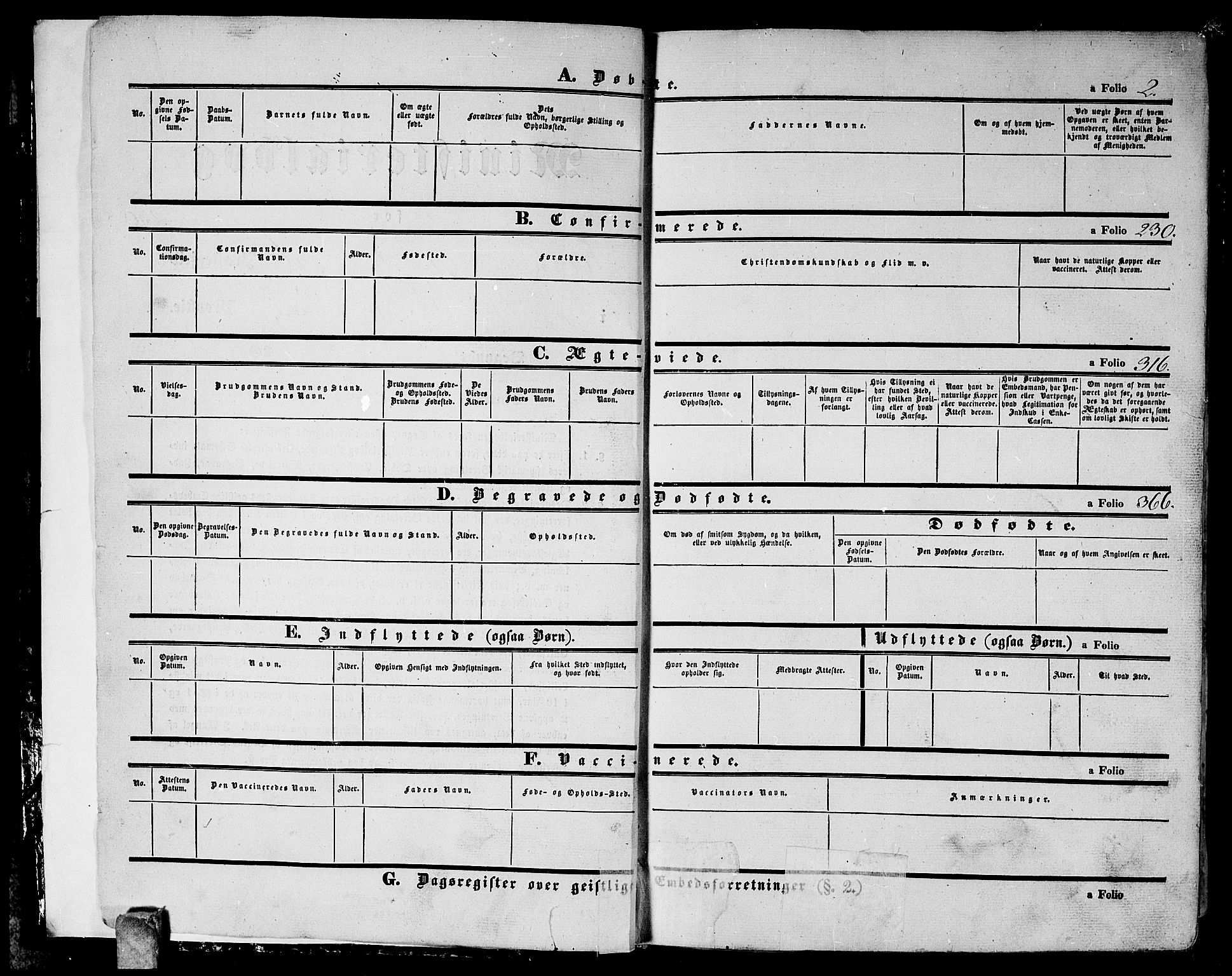 Enebakk prestekontor Kirkebøker, AV/SAO-A-10171c/G/Ga/L0004: Klokkerbok nr. I 4, 1850-1866