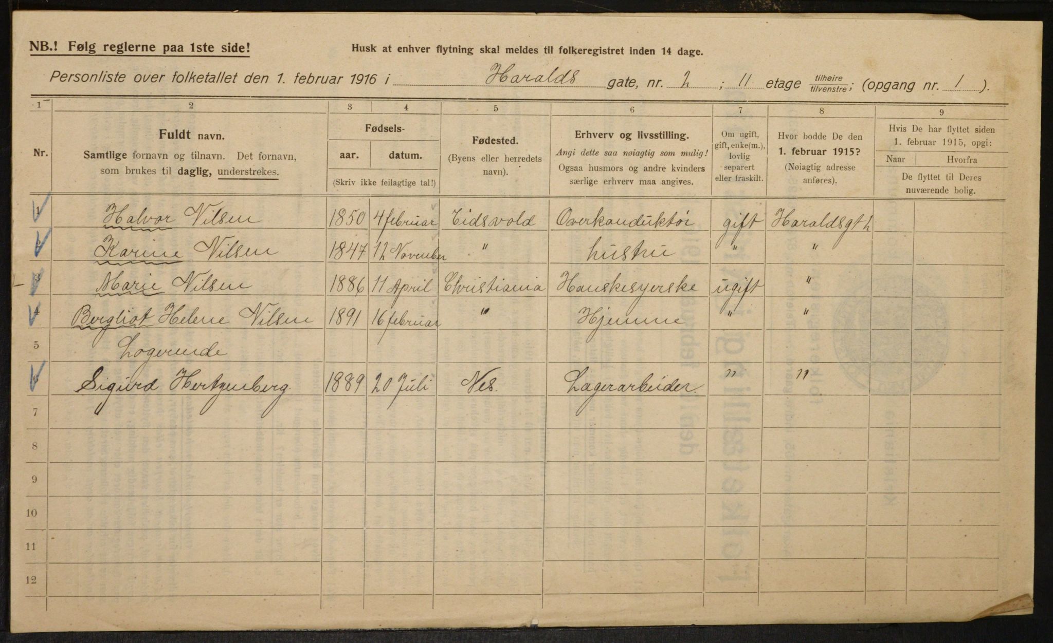 OBA, Kommunal folketelling 1.2.1916 for Kristiania, 1916, s. 35639
