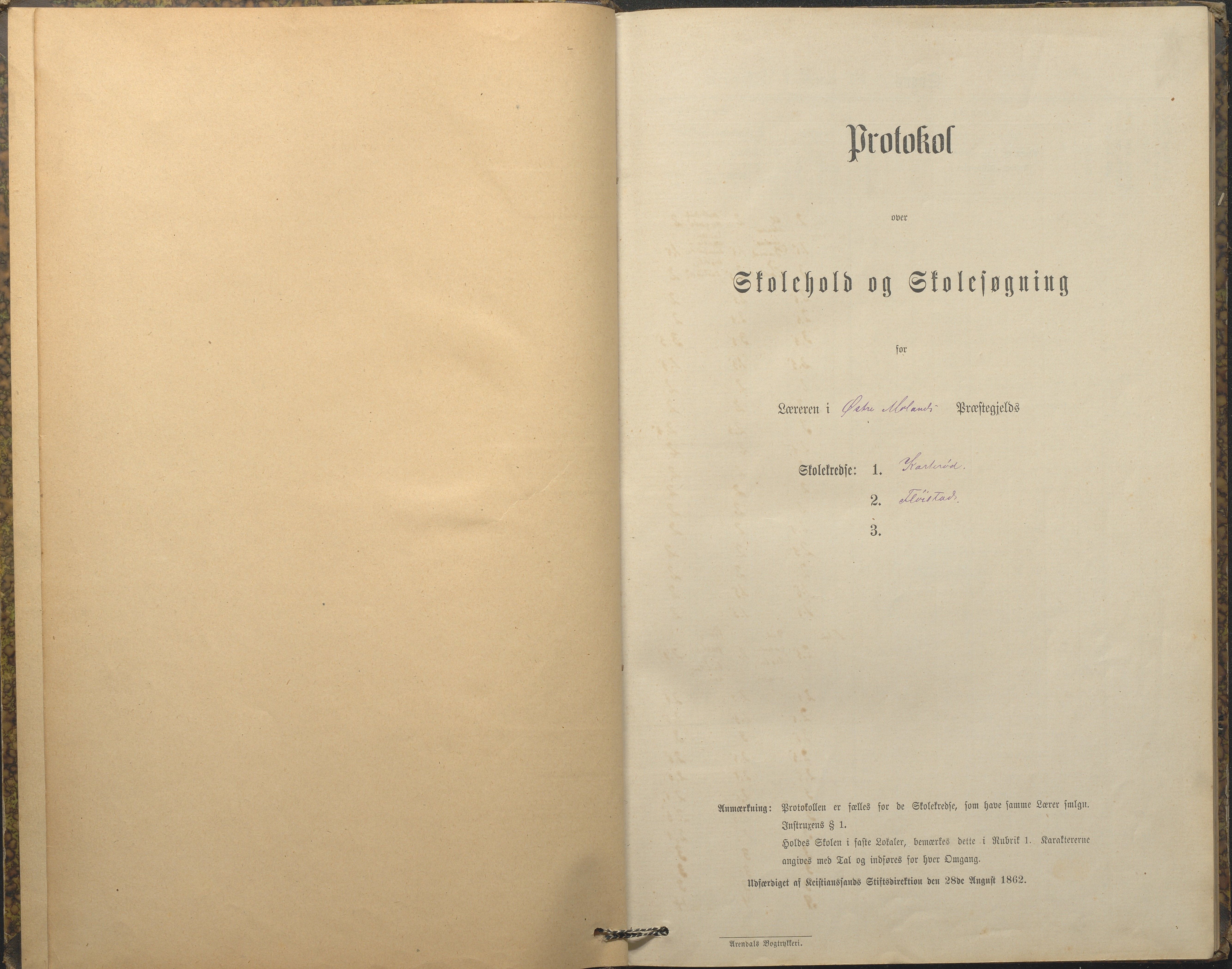 Austre Moland kommune, AAKS/KA0918-PK/09/09c/L0008: Skoleprotokoll, 1883-1891