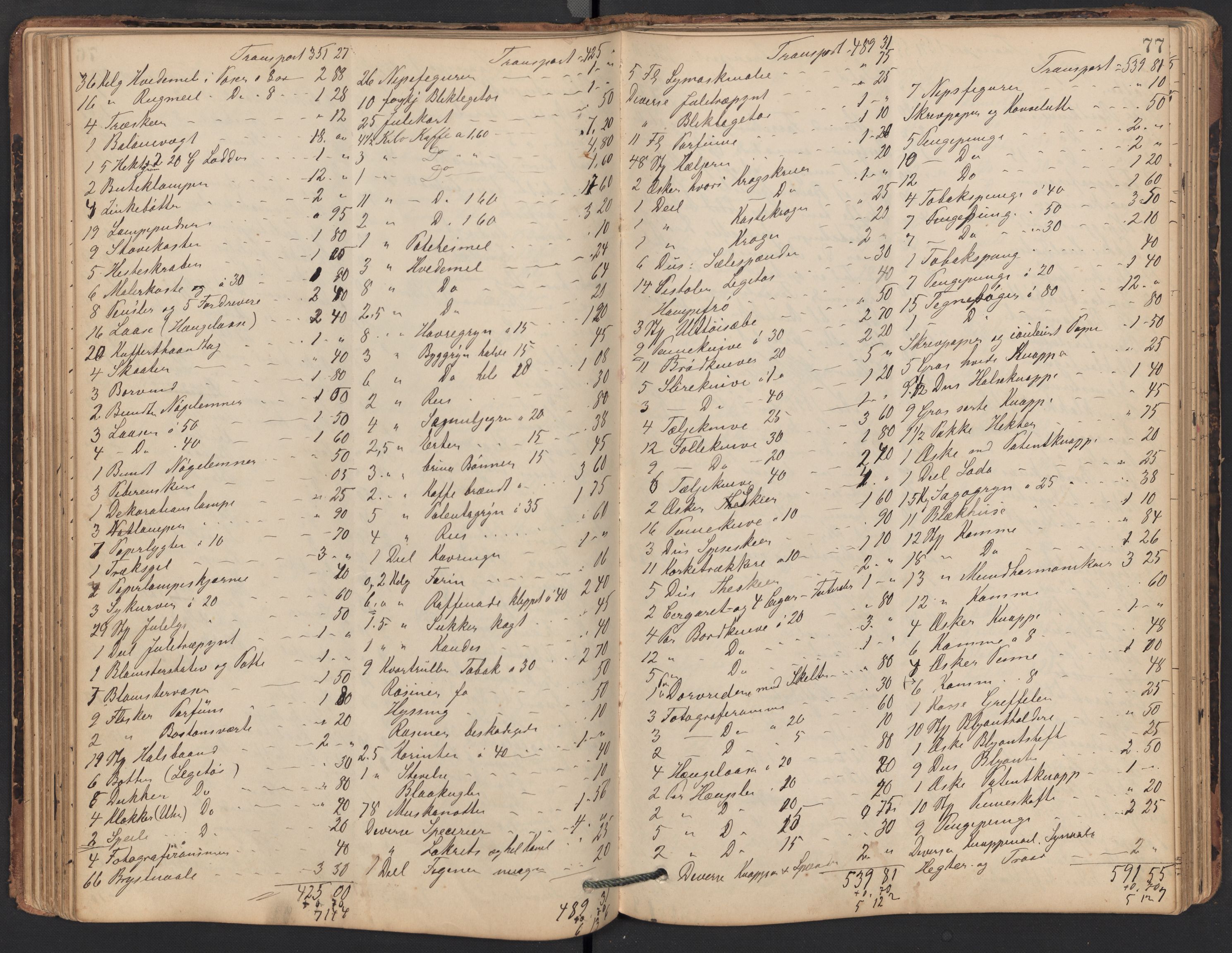 Glemmen lensmannskontor, AV/SAO-A-10123/H/Ha/Hab/L0004: Registreringsprotokoller, 1891-1899, s. 77