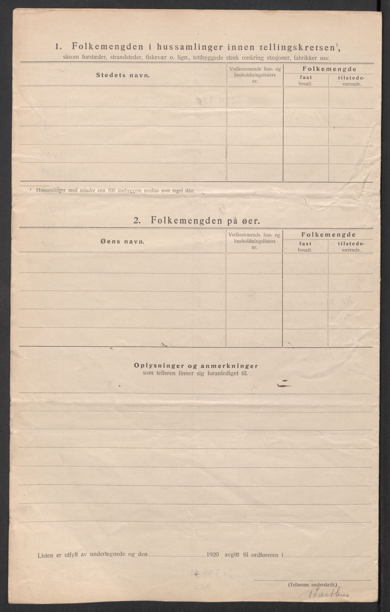 SAT, Folketelling 1920 for 1634 Oppdal herred, 1920, s. 8